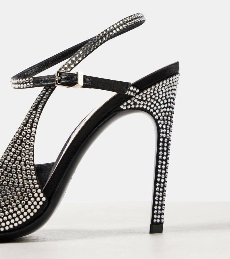 Gucci Alma Love 105 embellished satin pumps SIZE 40