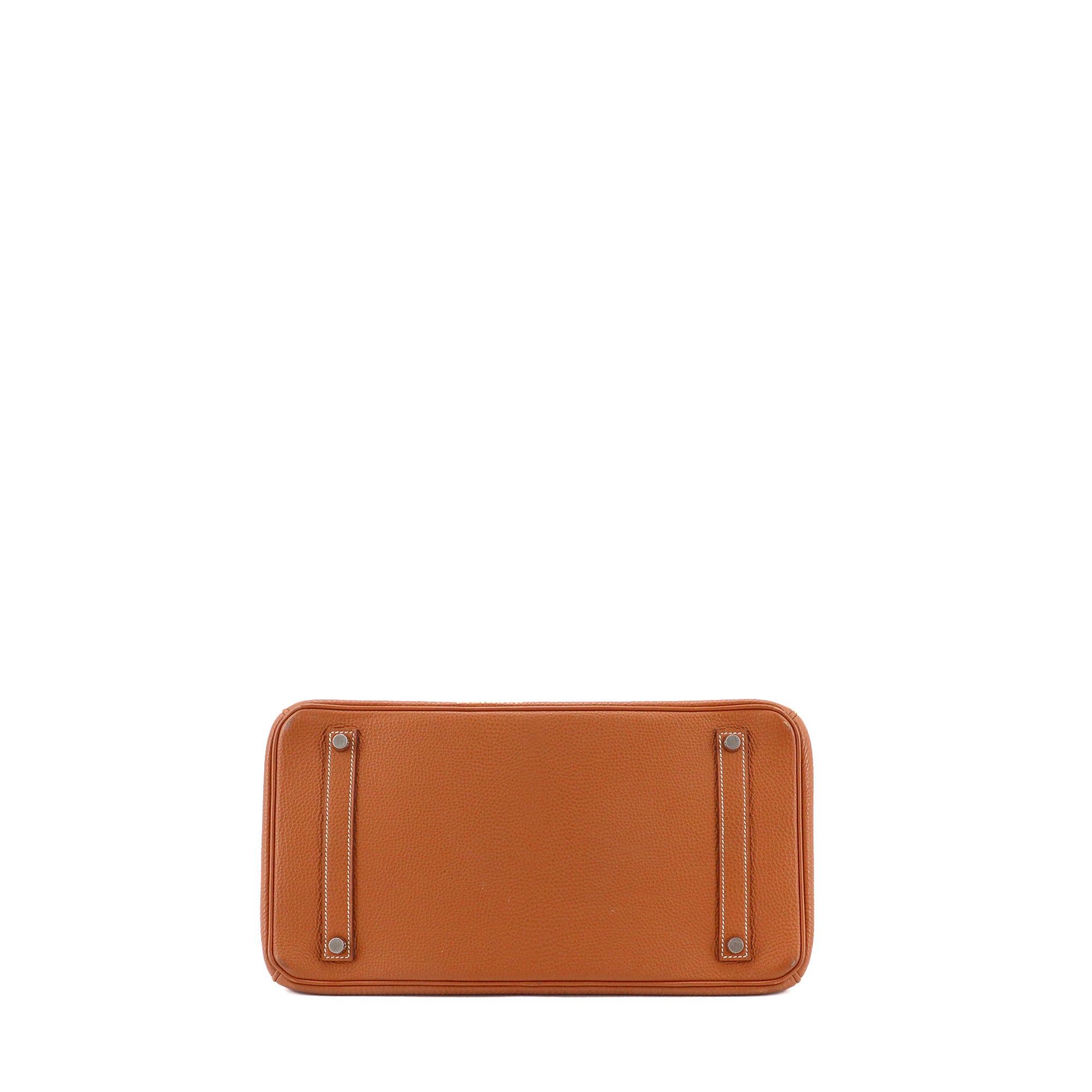 Hermes HERMÈS - Birkin 35 Hermès handbag in gold togo leather Size ONE SIZE - 4 Thumbnail
