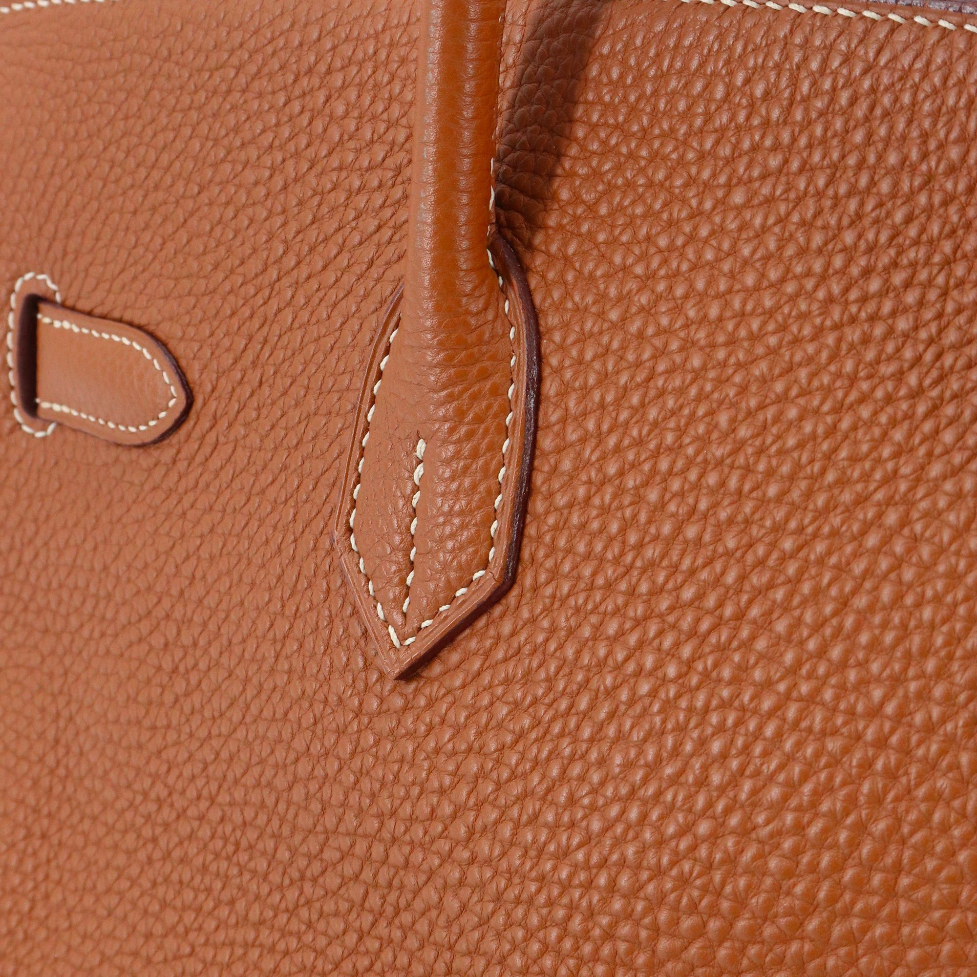 Hermes HERMÈS - Birkin 35 Hermès handbag in gold togo leather Size ONE SIZE - 6 Thumbnail