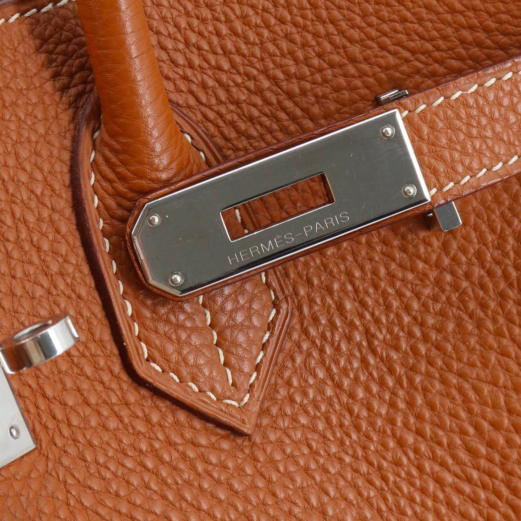Hermes HERMÈS - Birkin 35 Hermès handbag in gold togo leather Size ONE SIZE - 8 Thumbnail