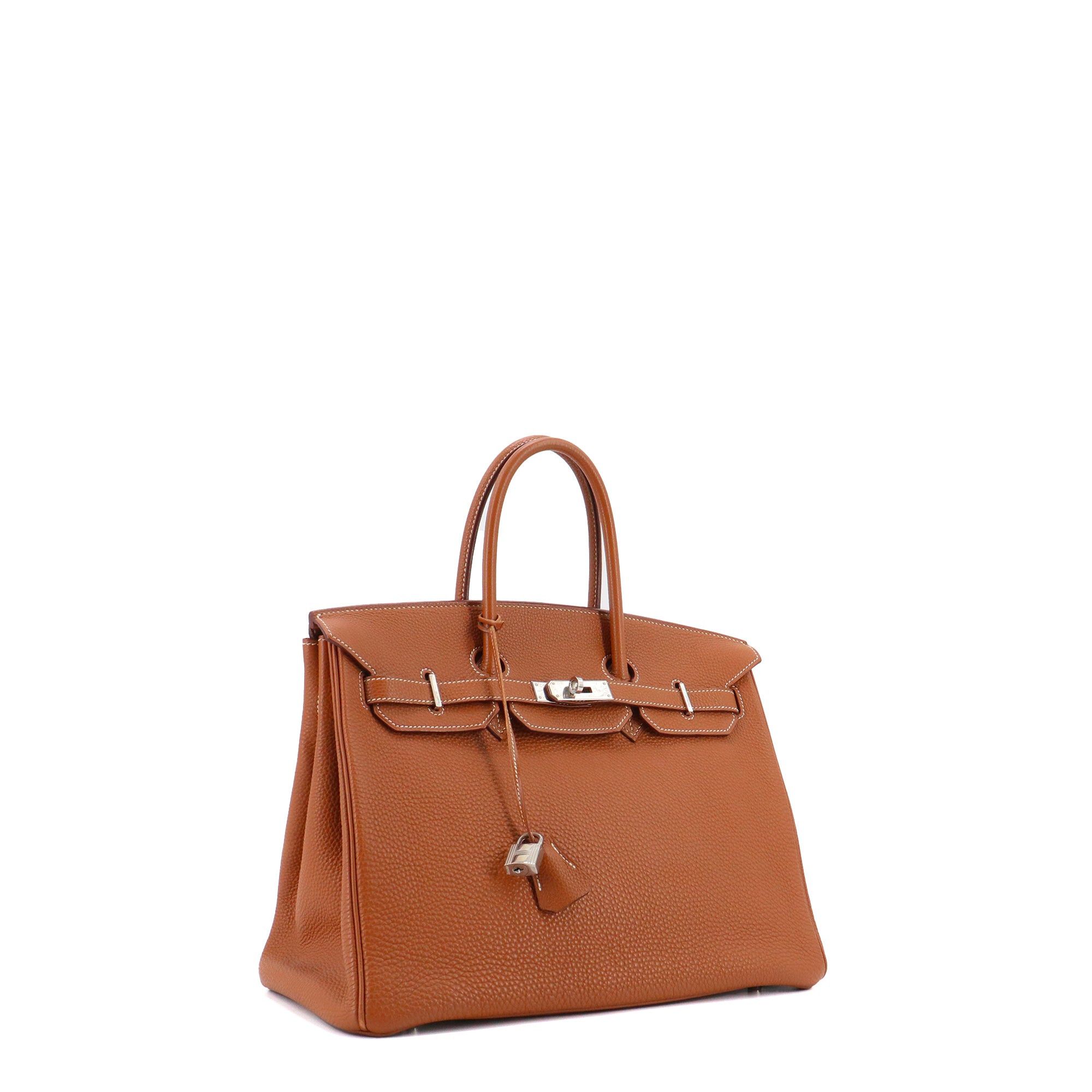 Hermes HERMÈS - Birkin 35 Hermès handbag in gold togo leather Size ONE SIZE - 2 Thumbnail