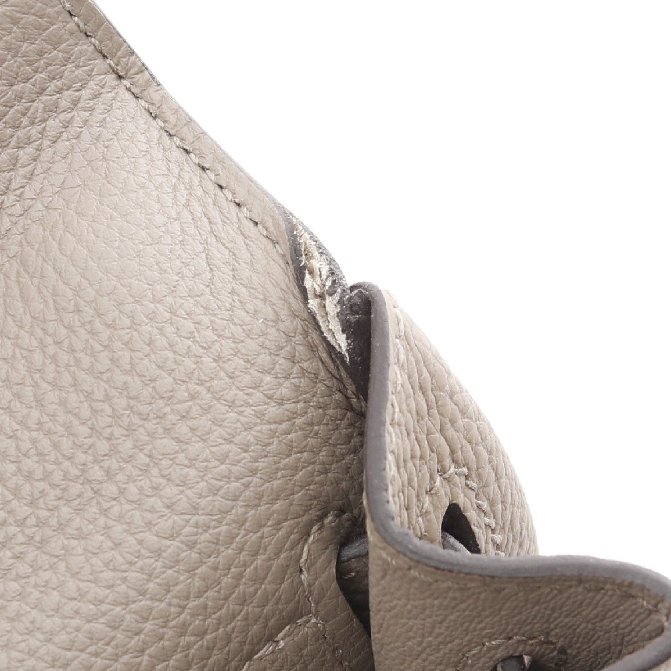 Hermes Hermes Kelly28 Gris Asphalt Handbag Togo Gray Beige Gold Hardware Inner Stitch C Engraved Size ONE SIZE - 7 Thumbnail
