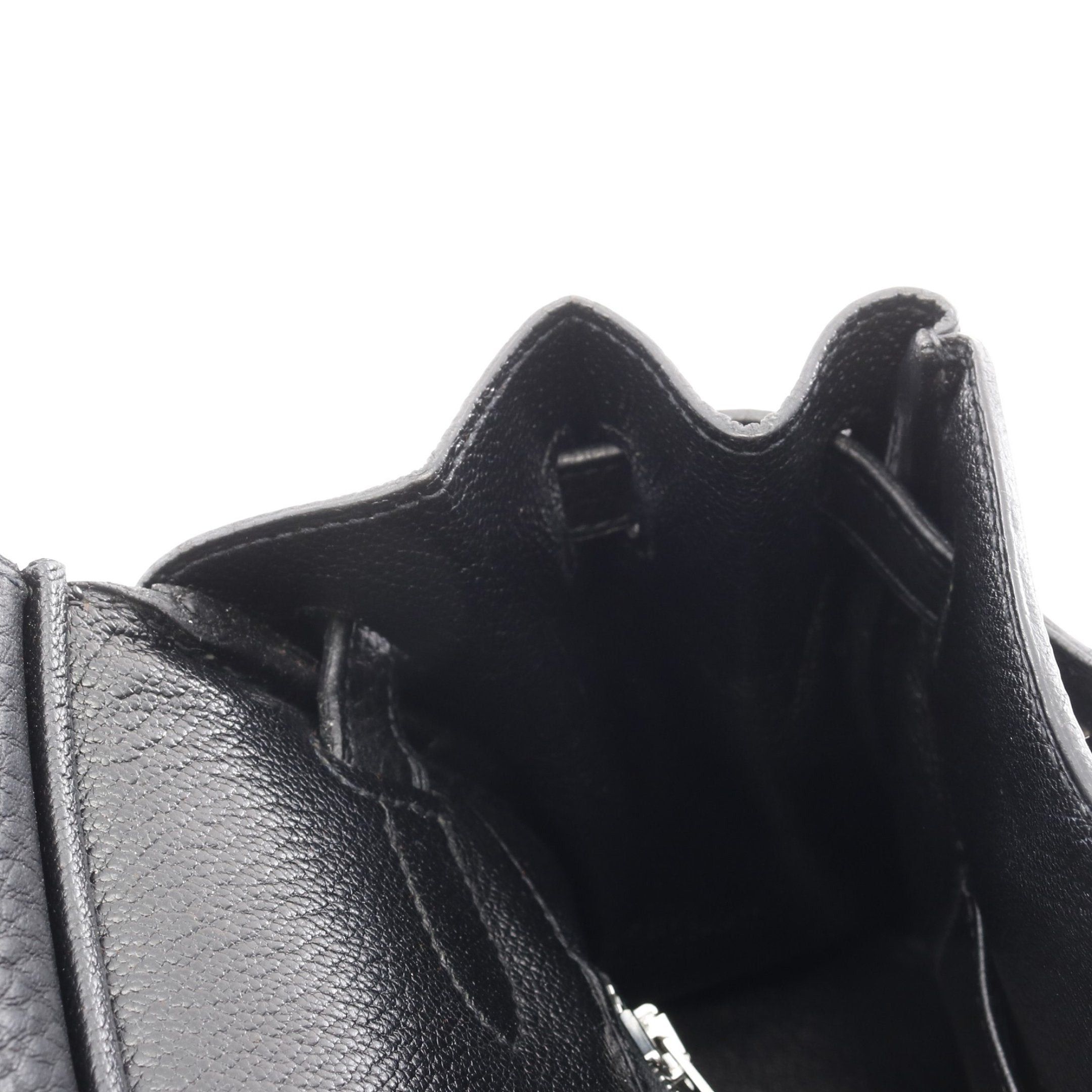 Hermes Hermes Birkin 30 Handbag Clemence Leather Black Silver Hardware □I Stamp (Manufactured Around 2005) Size ONE SIZE - 10 Thumbnail