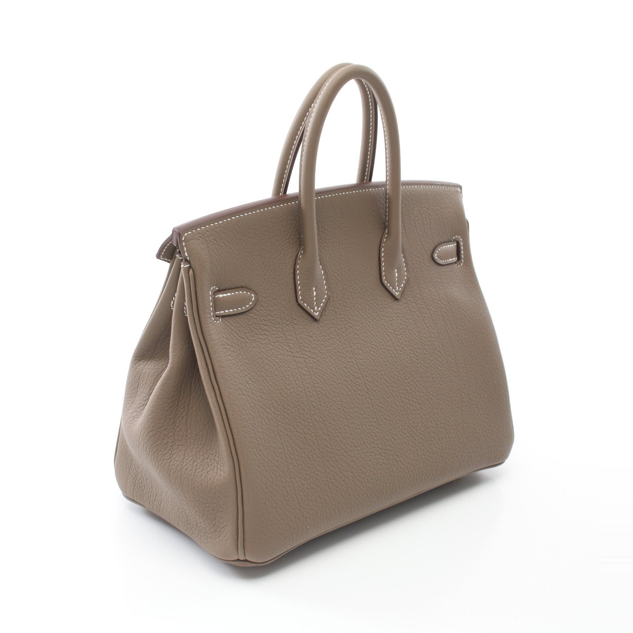 Hermes Hermes Birkin 25 Etoupe Handbag Togo Gray Brown Gold Hardware Double Engraved Size ONE SIZE - 2 Thumbnail