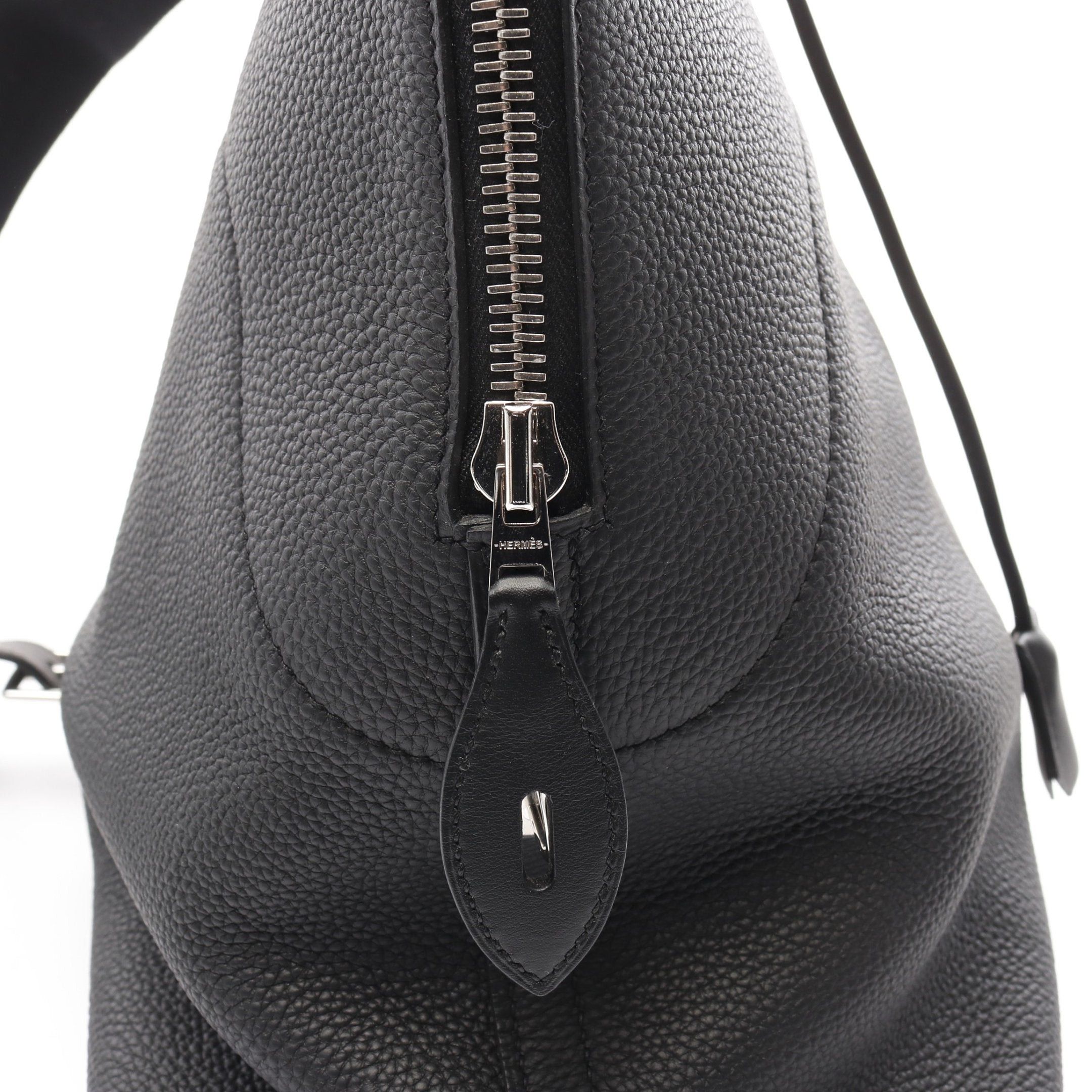 Hermes Hermes Bolide A Dos Backpack Rucksack Togo Black Silver Hardware Double Engraved Size ONE SIZE - 8 Thumbnail
