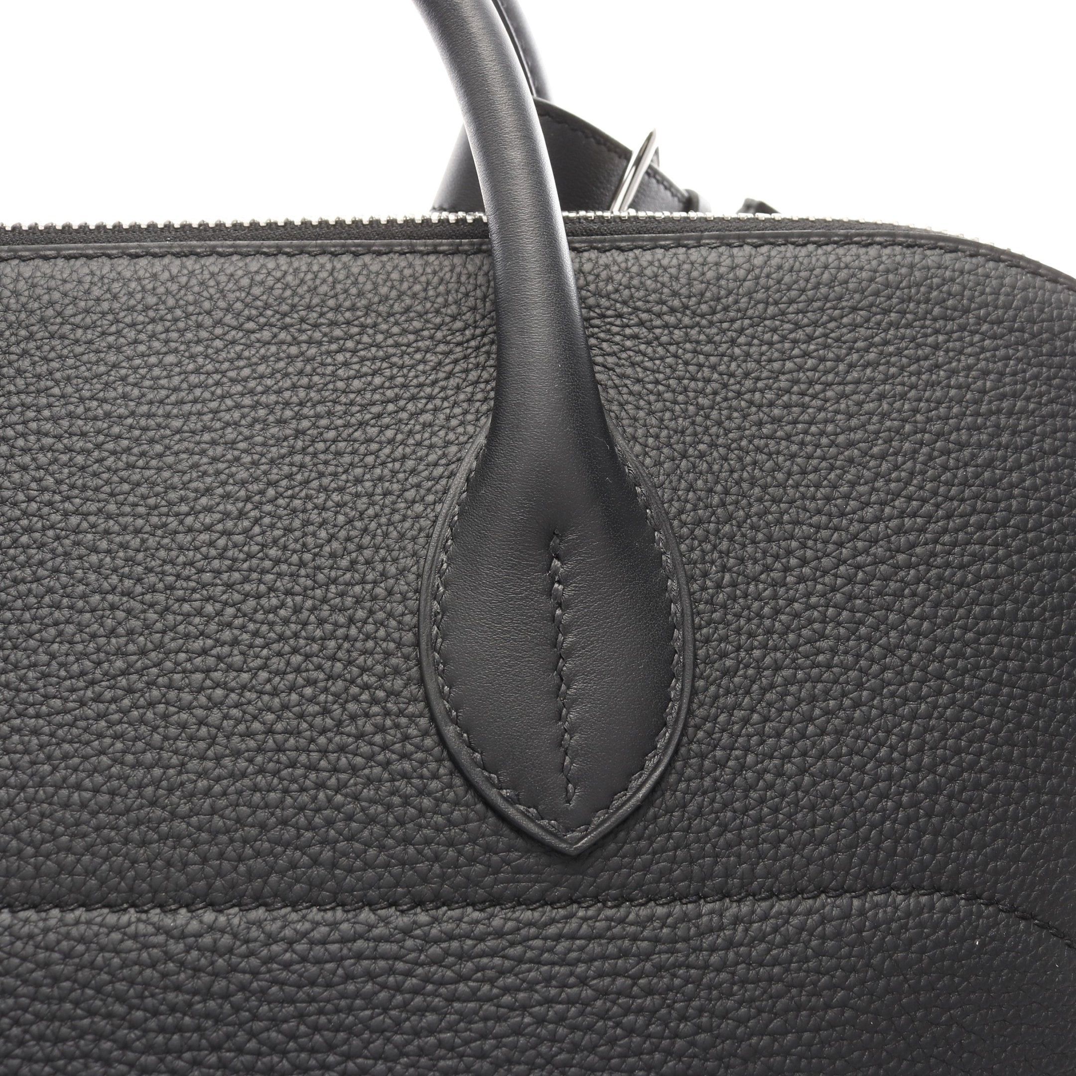 Hermes Hermes Bolide A Dos Backpack Rucksack Togo Black Silver Hardware Double Engraved Size ONE SIZE - 12 Thumbnail