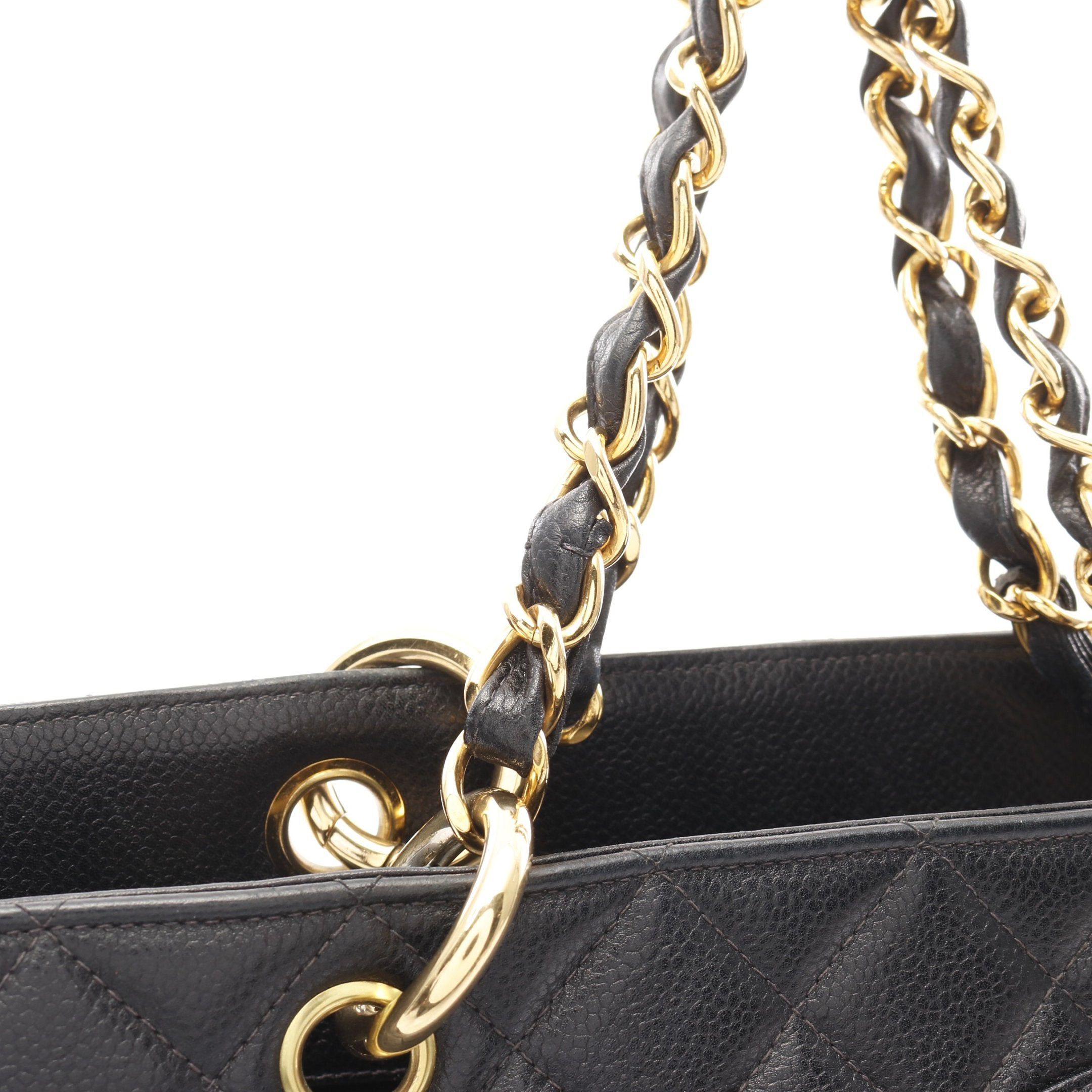 Chanel Chanel Matelasse Big Coco Mark Chain Handbag Tote Bag Caviar Skin Black Gold Hardware Size ONE SIZE - 11 Thumbnail