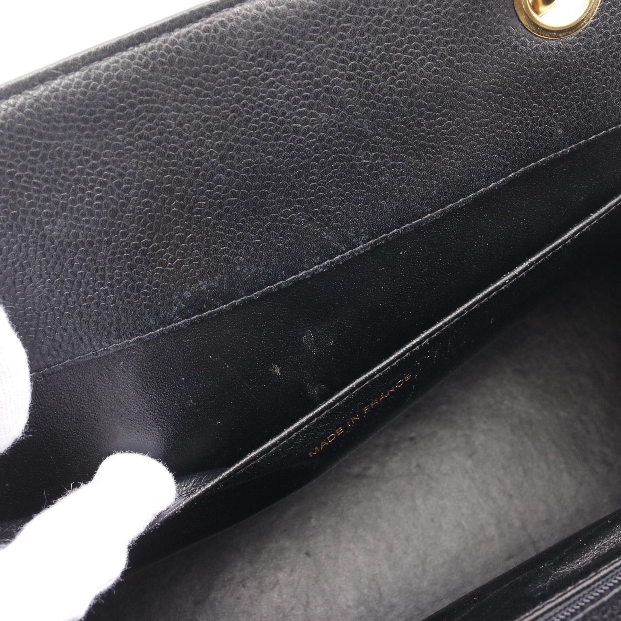 Chanel Chanel Matelasse Big Coco Mark Chain Handbag Tote Bag Caviar Skin Black Gold Hardware Size ONE SIZE - 6 Thumbnail