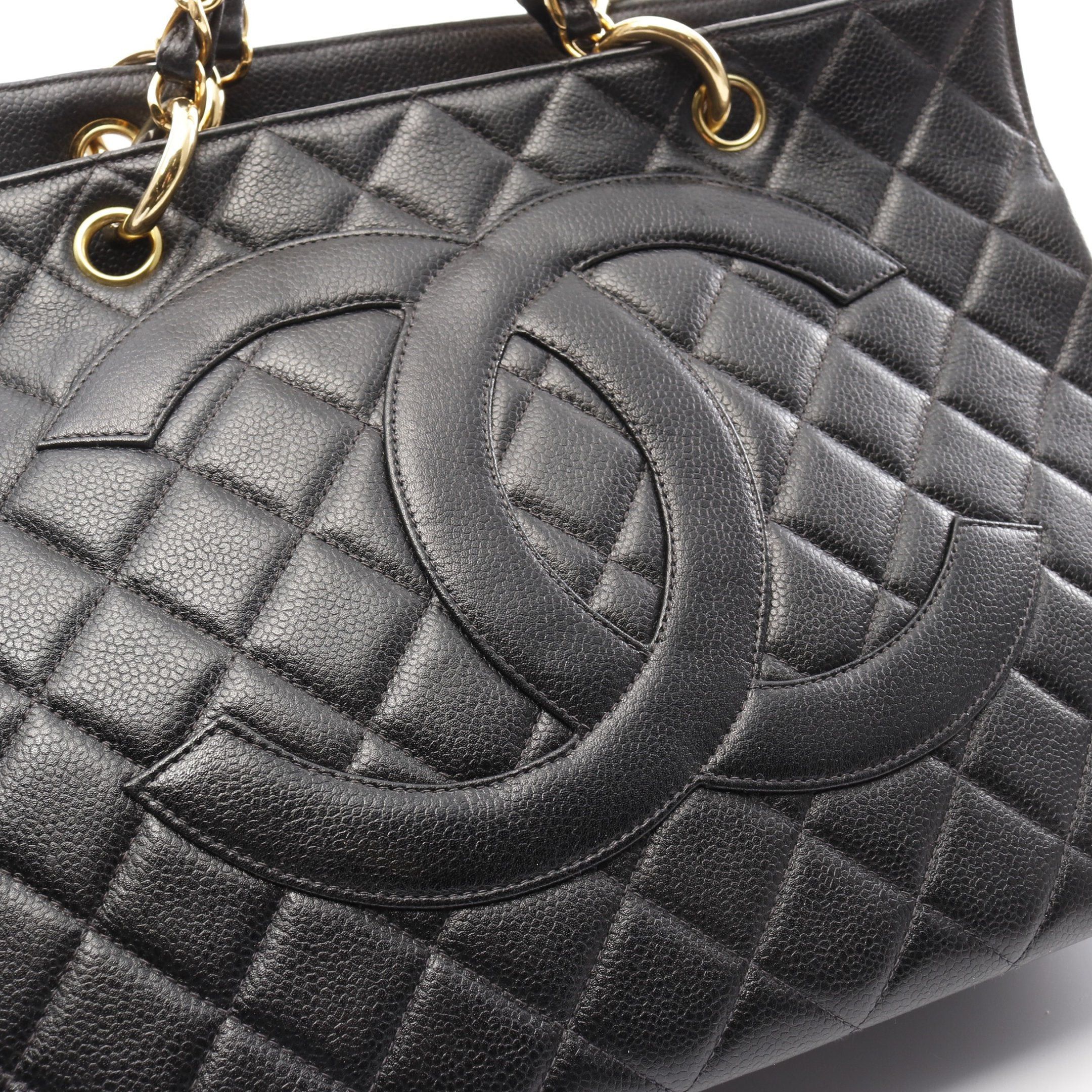 Chanel Chanel Matelasse Big Coco Mark Chain Handbag Tote Bag Caviar Skin Black Gold Hardware Size ONE SIZE - 12 Thumbnail