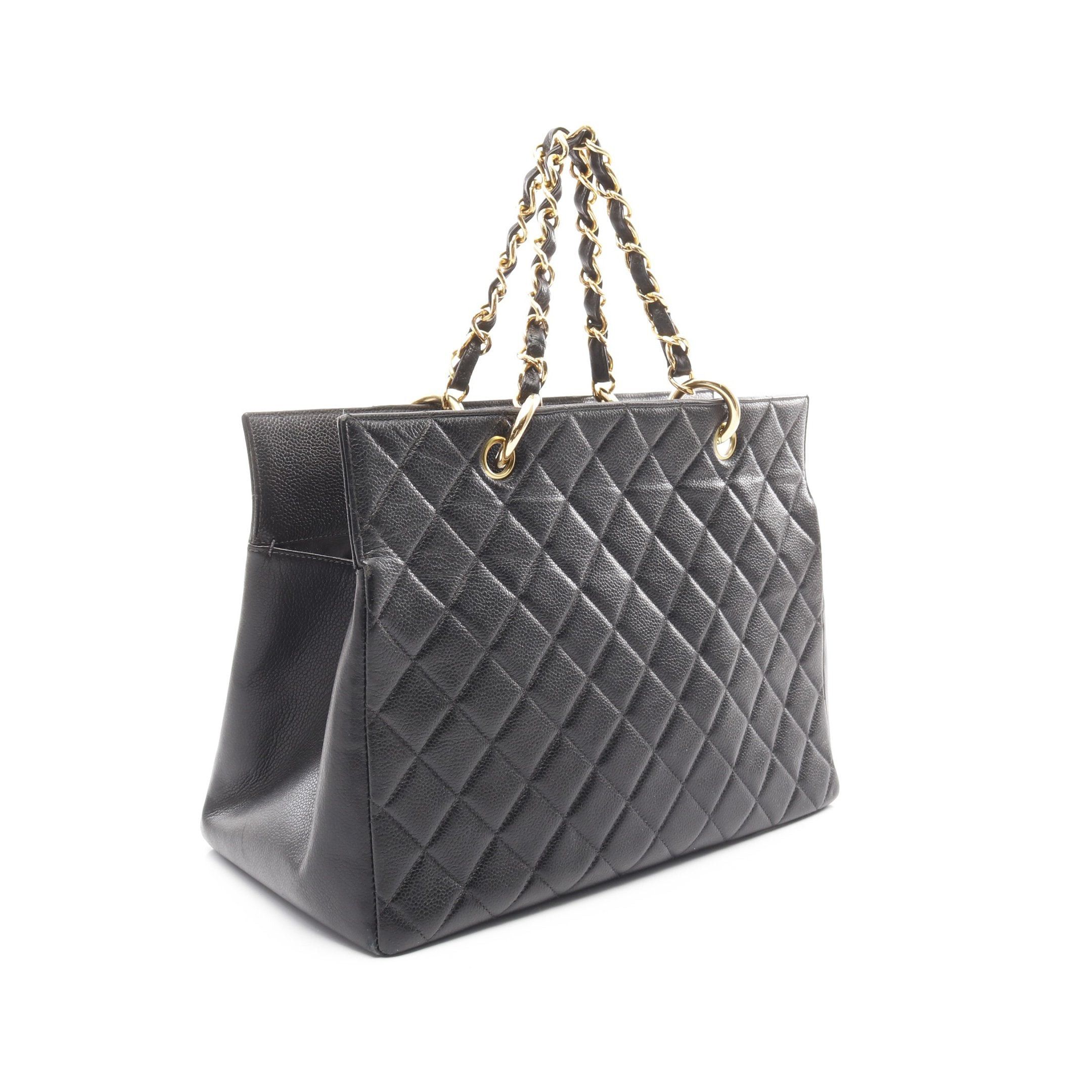 Chanel Chanel Matelasse Big Coco Mark Chain Handbag Tote Bag Caviar Skin Black Gold Hardware Size ONE SIZE - 2 Thumbnail