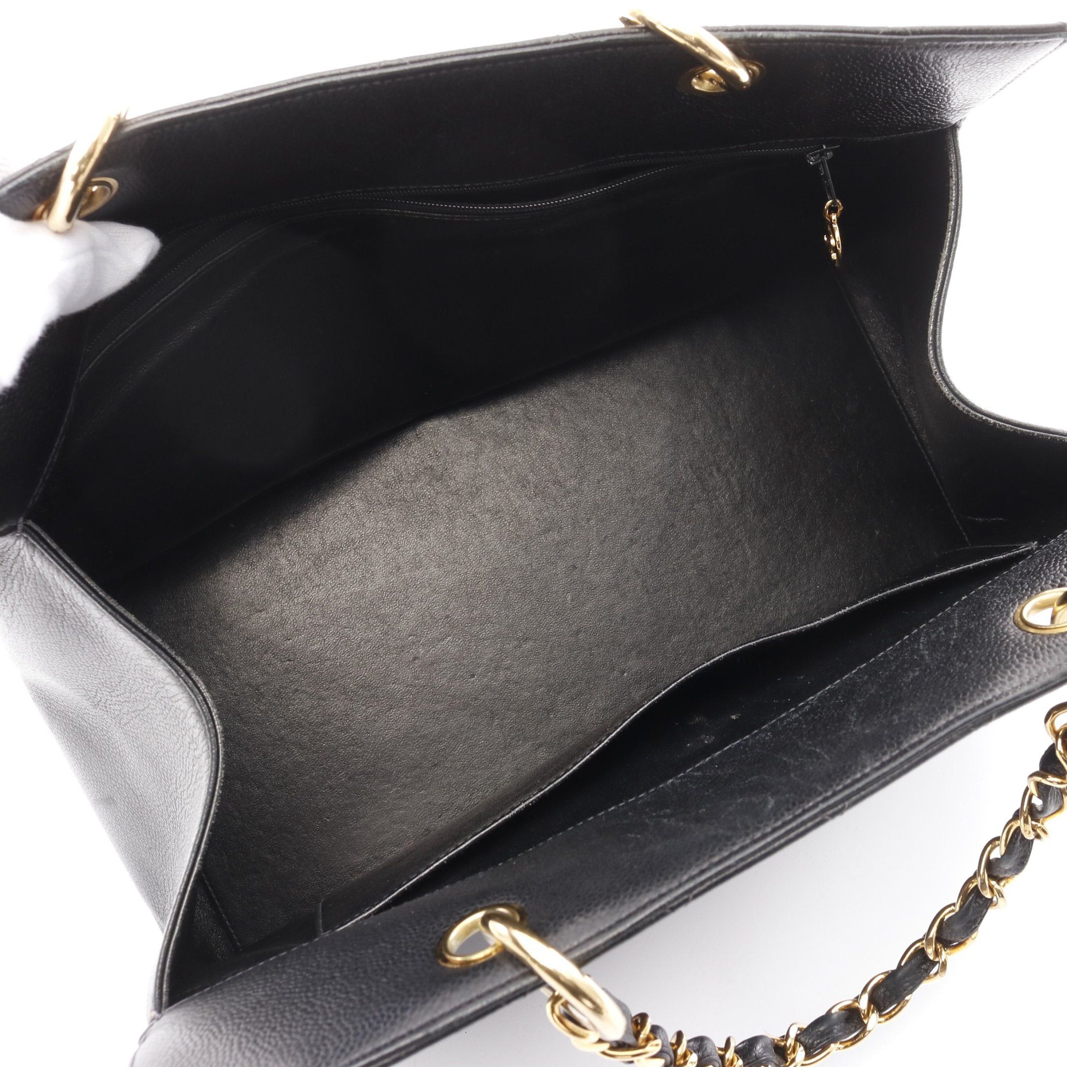 Chanel Chanel Matelasse Big Coco Mark Chain Handbag Tote Bag Caviar Skin Black Gold Hardware Size ONE SIZE - 3 Thumbnail