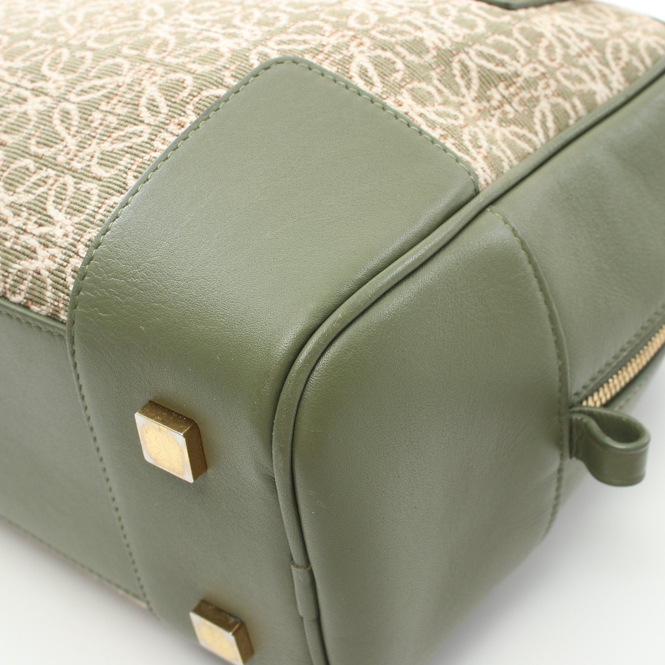 Loewe Loewe Amazona19 Handbag Canvas Leather Light Green Beige Size ONE SIZE - 9 Thumbnail
