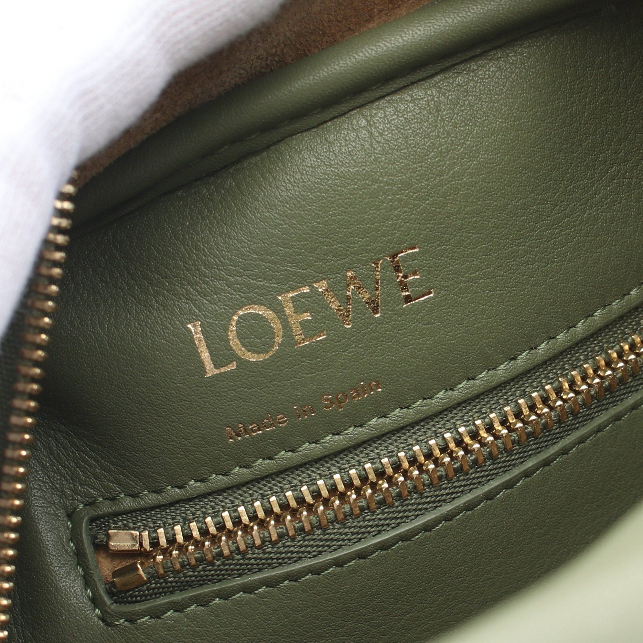 Loewe Loewe Amazona19 Handbag Canvas Leather Light Green Beige Size ONE SIZE - 4 Thumbnail