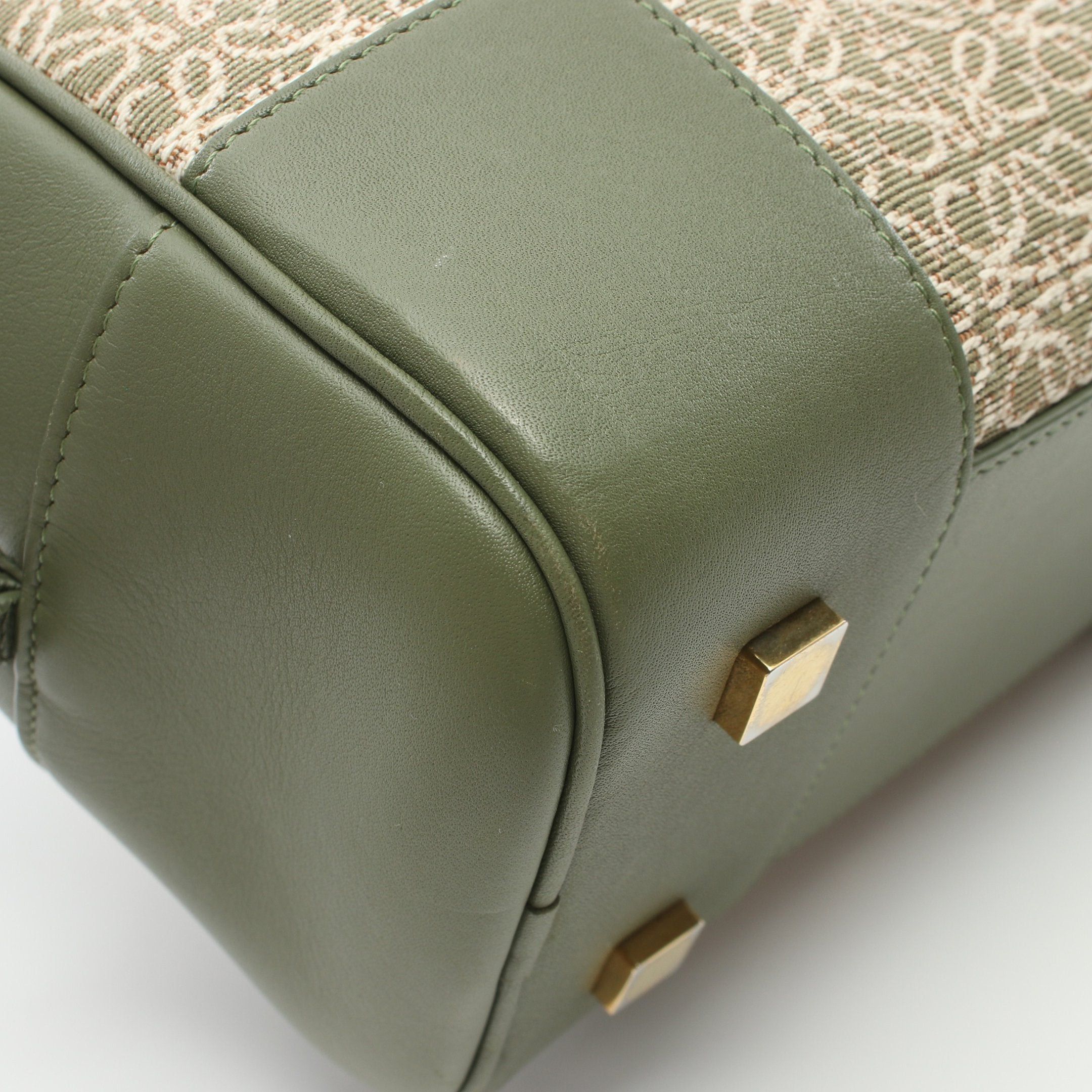 Loewe Loewe Amazona19 Handbag Canvas Leather Light Green Beige Size ONE SIZE - 8 Thumbnail