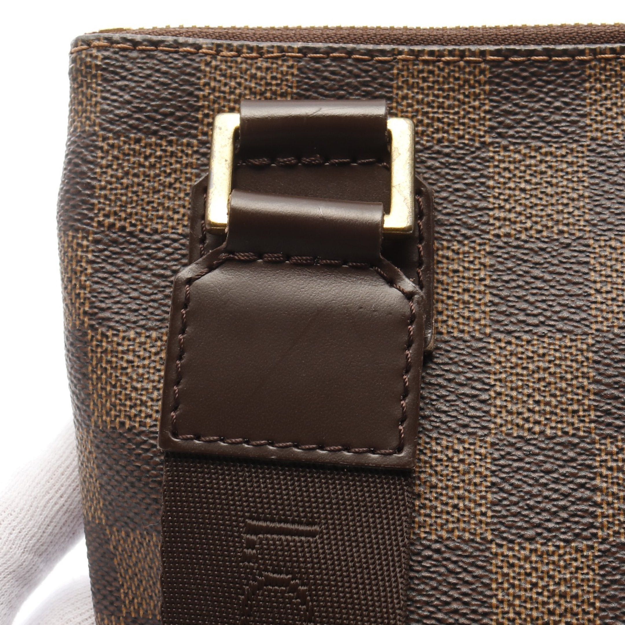 Louis Vuitton Louis Vuitton Pochette Bosforo Damier Ebene Shoulder Bag Leather Brown Size ONE SIZE - 8 Thumbnail