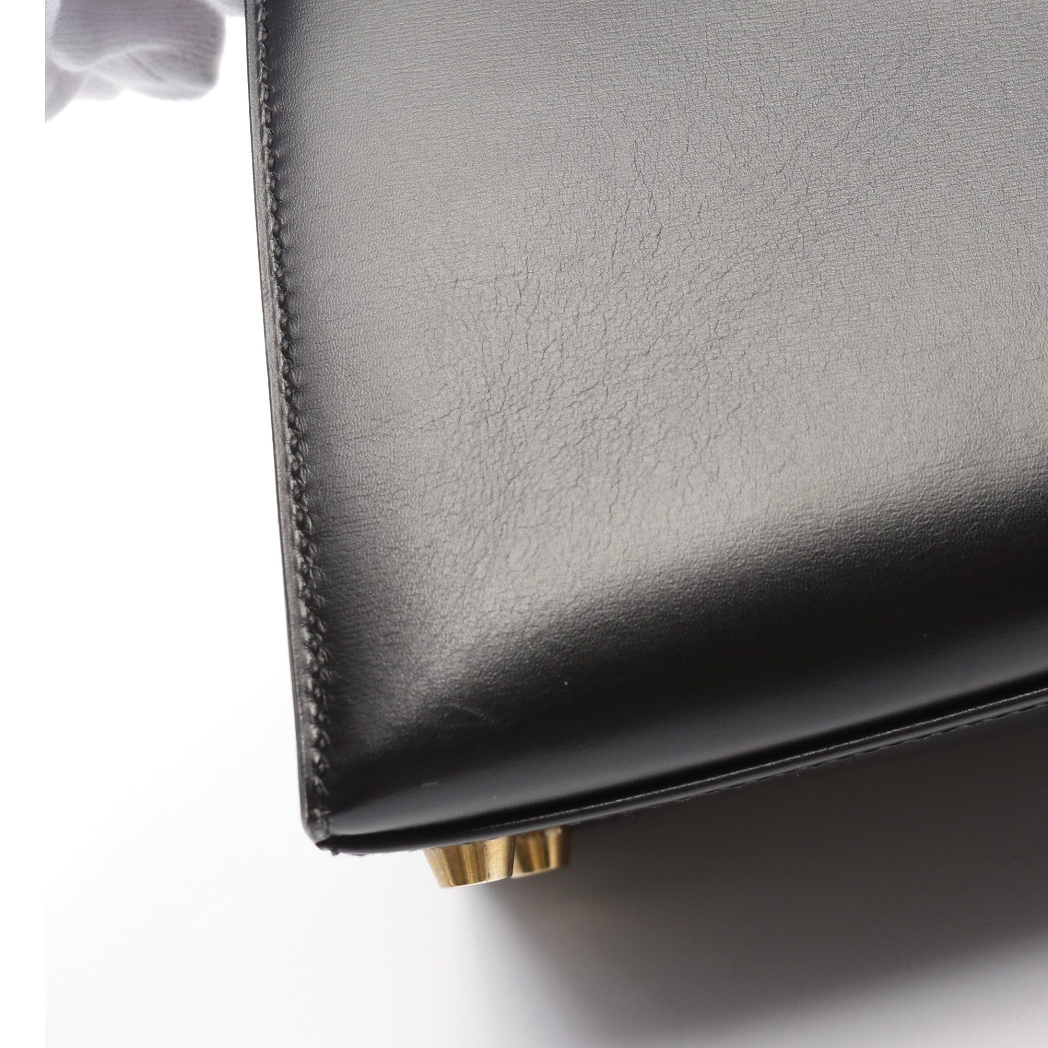 Hermes Hermes Kelly32 Handbag Box Calf Black Gold Hardware Outside Sewing ○A Stamp Size ONE SIZE - 13 Thumbnail