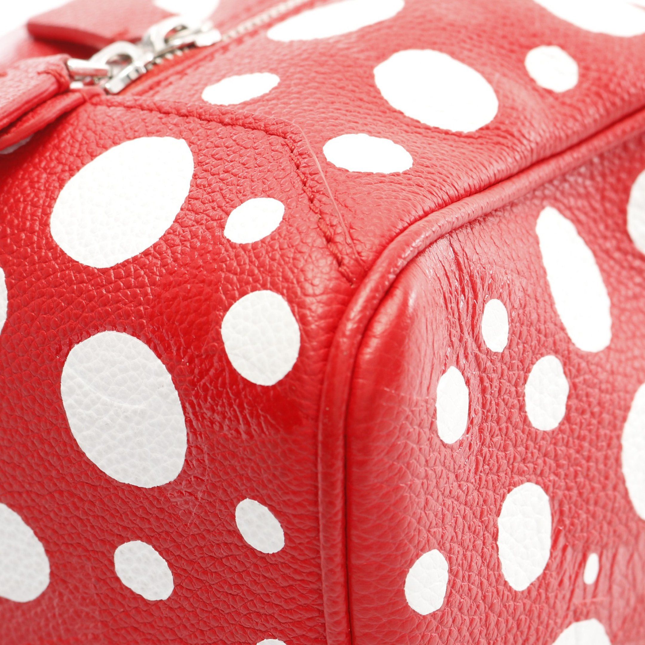 Louis Vuitton Louis Vuitton Louis Vuitton * Yayoi Kusama Monogram Empreinte Handbag Leather Red White Size ONE SIZE - 9 Thumbnail