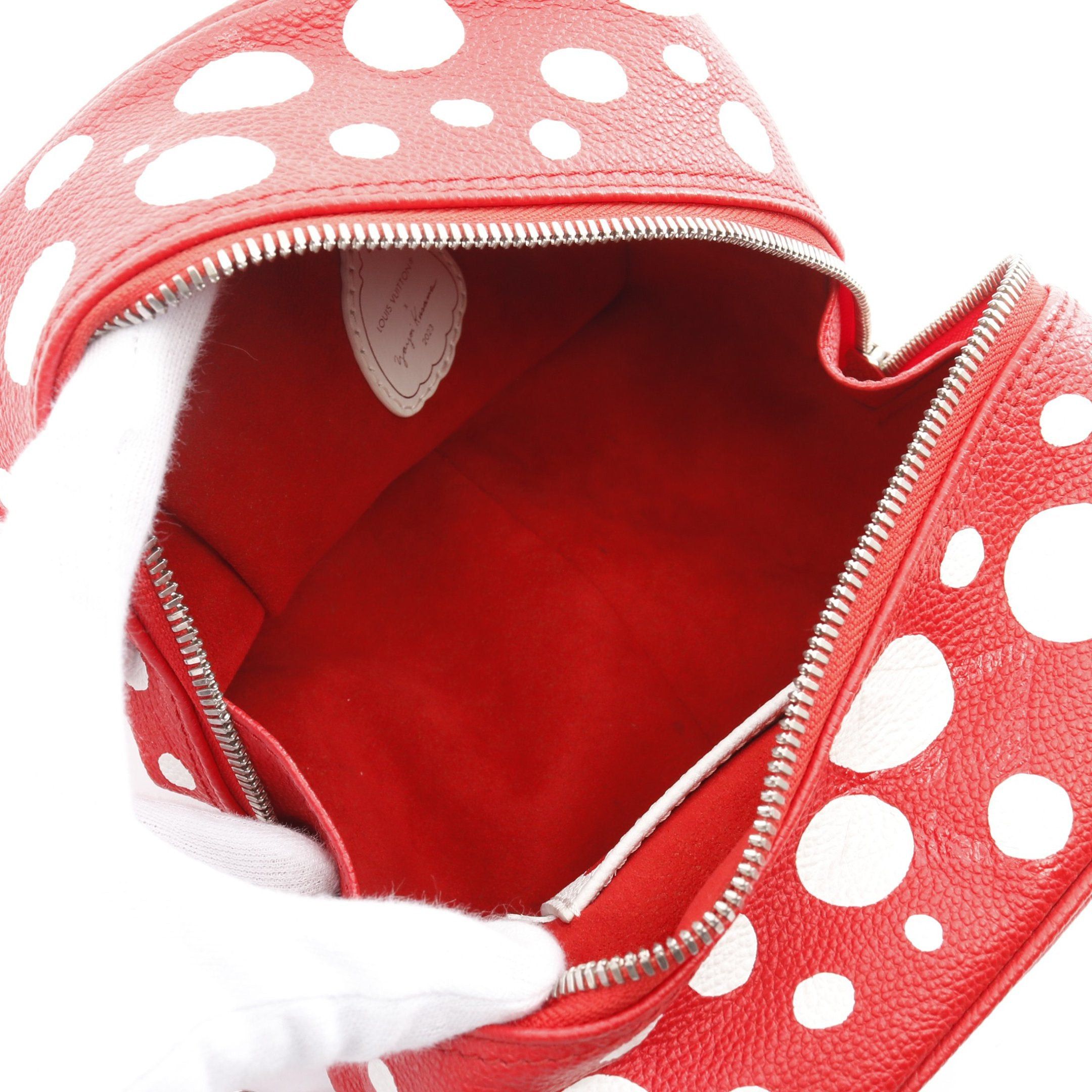 Louis Vuitton Louis Vuitton Louis Vuitton * Yayoi Kusama Monogram Empreinte Handbag Leather Red White Size ONE SIZE - 3 Thumbnail