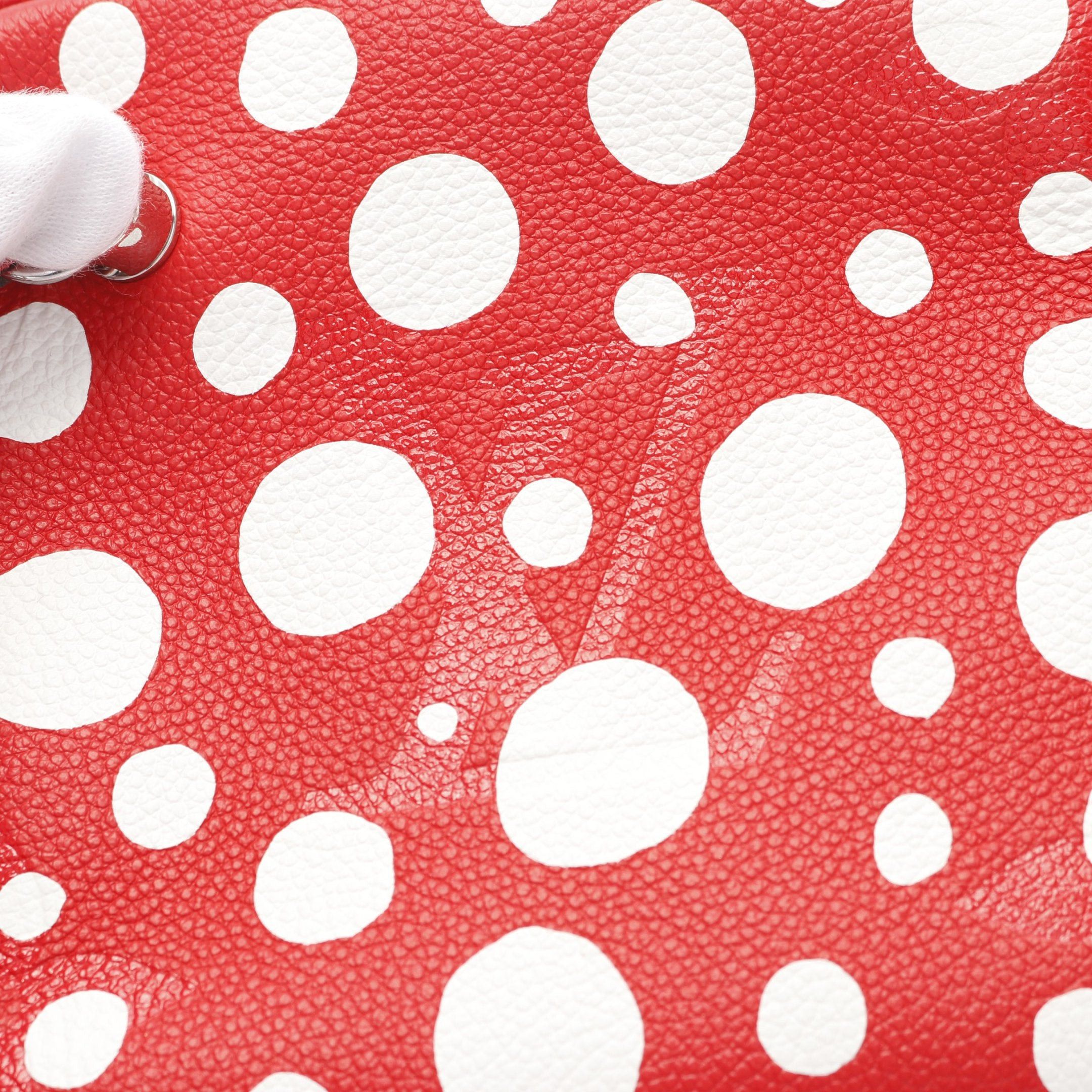 Louis Vuitton Louis Vuitton Louis Vuitton * Yayoi Kusama Monogram Empreinte Handbag Leather Red White Size ONE SIZE - 8 Thumbnail