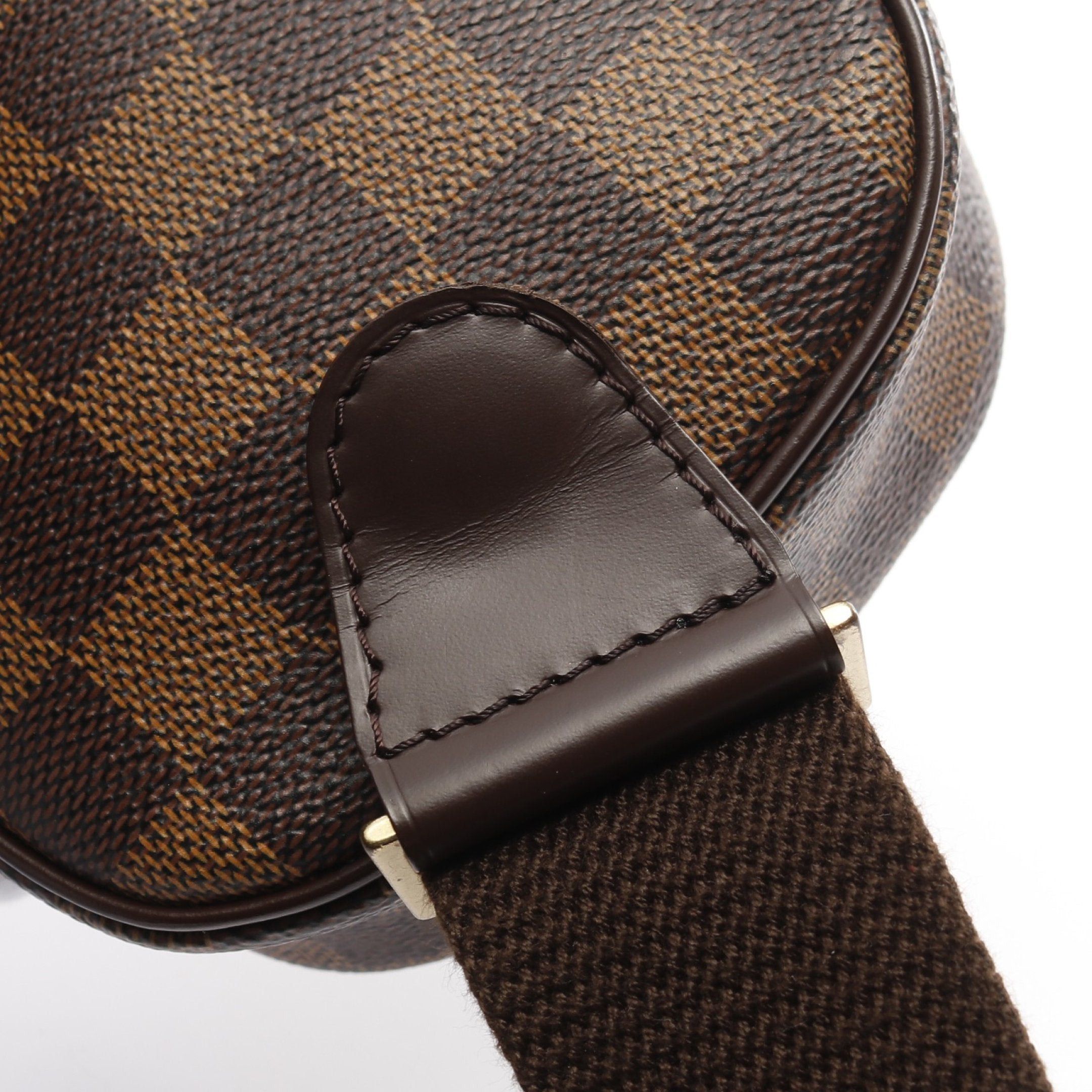Louis Vuitton Louis Vuitton Pochette Ganju Damier Ebene Body Bag Waist Leather Brown Sp Order Product Size ONE SIZE - 10 Thumbnail