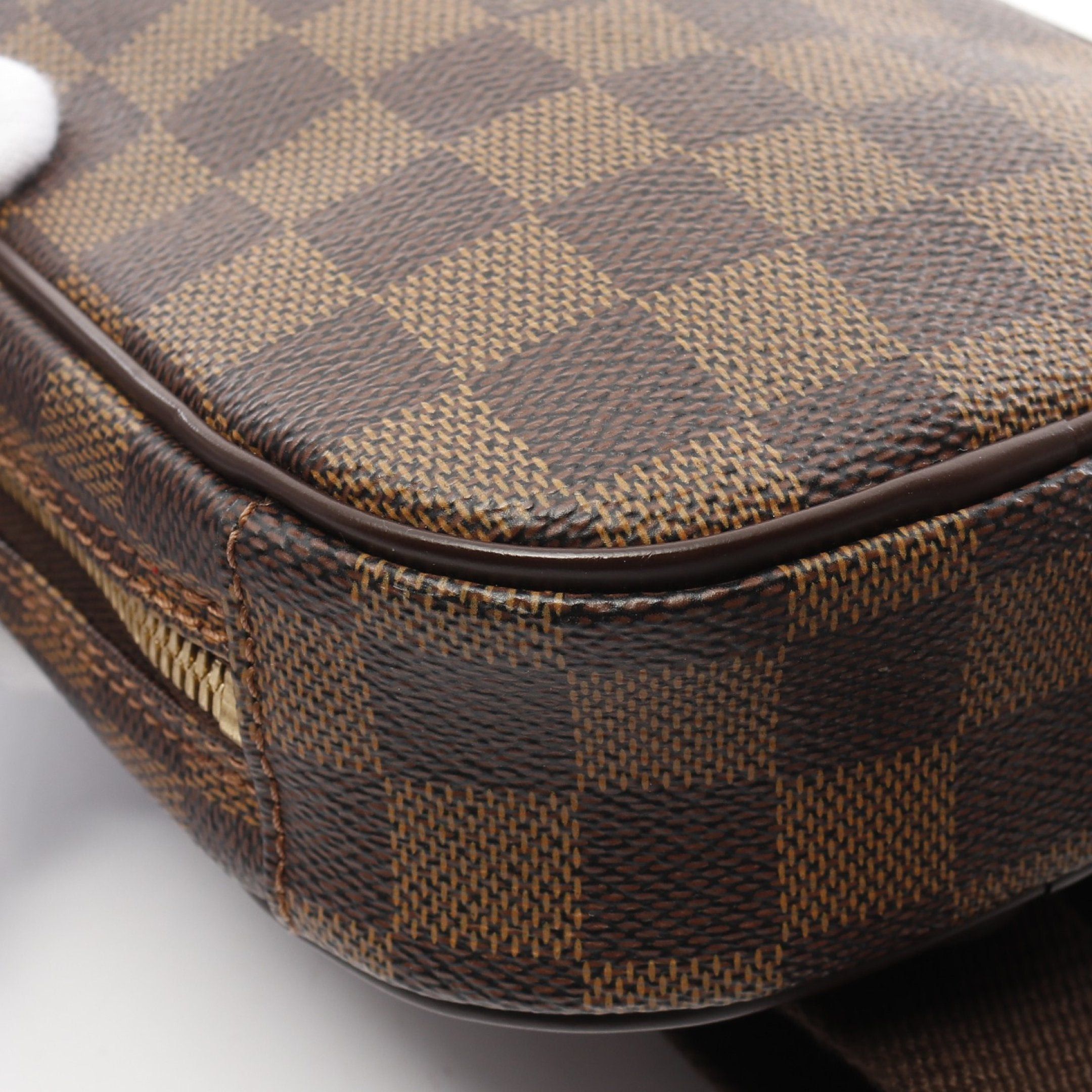 Louis Vuitton Louis Vuitton Pochette Ganju Damier Ebene Body Bag Waist Leather Brown Sp Order Product Size ONE SIZE - 9 Thumbnail
