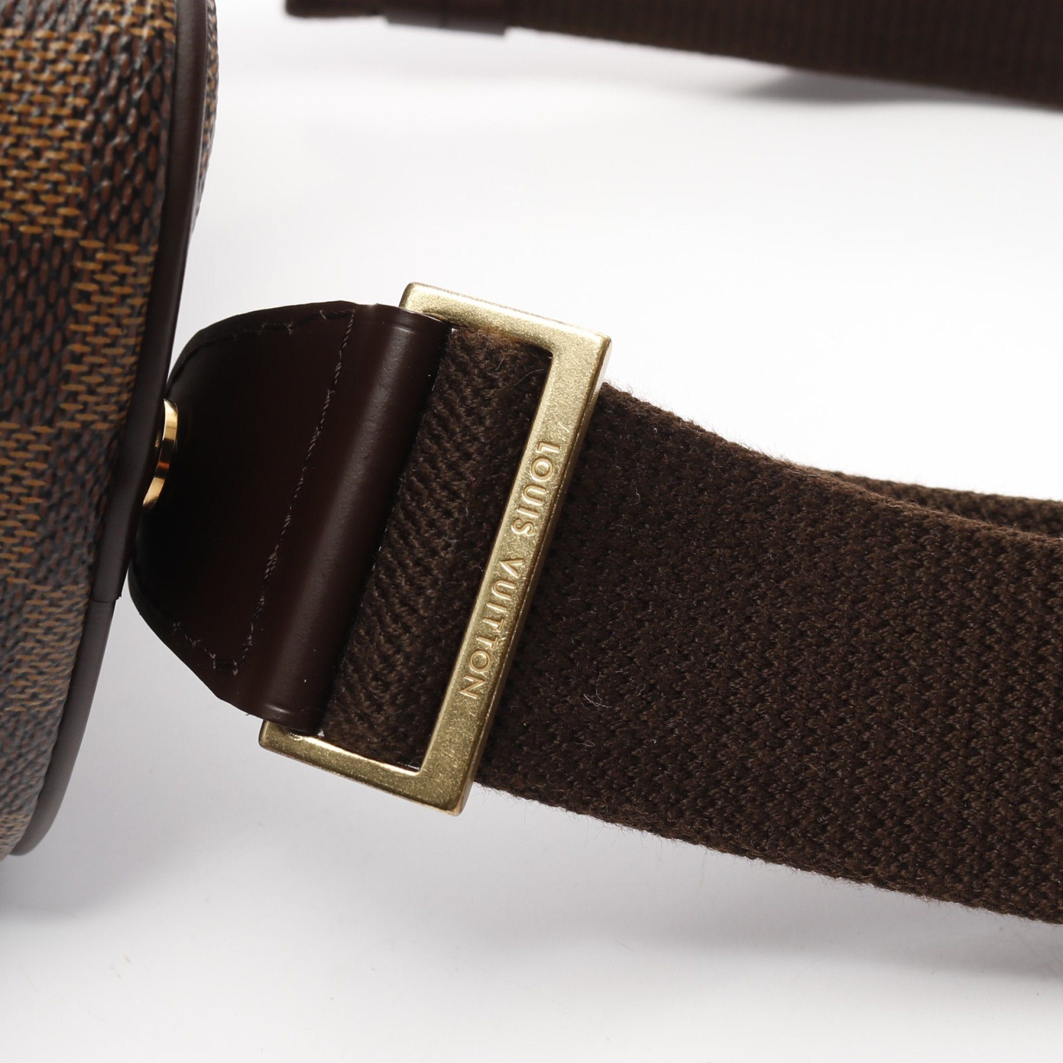 Louis Vuitton Louis Vuitton Pochette Ganju Damier Ebene Body Bag Waist Leather Brown Sp Order Product Size ONE SIZE - 7 Thumbnail