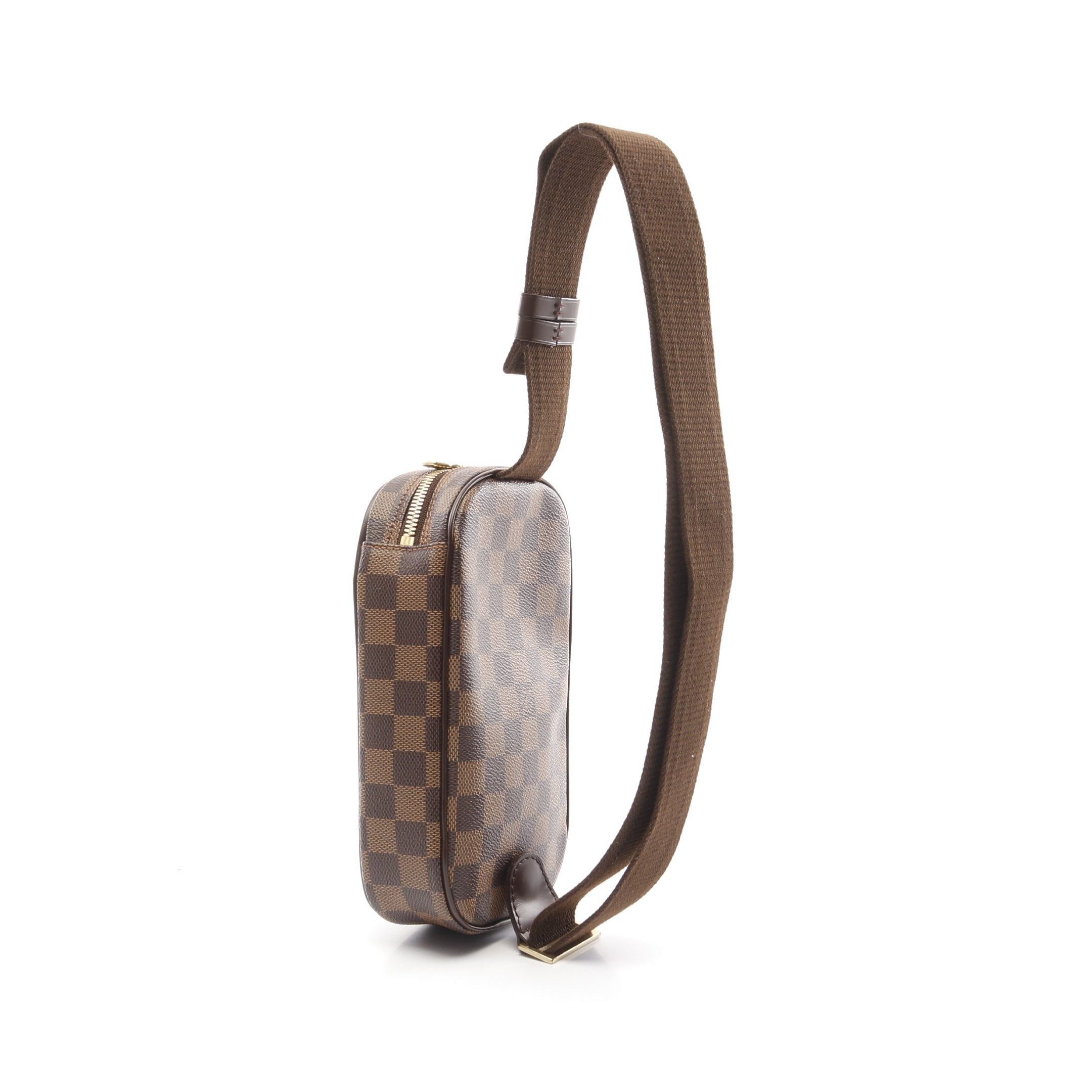 Louis Vuitton Louis Vuitton Pochette Ganju Damier Ebene Body Bag Waist Leather Brown Sp Order Product Size ONE SIZE - 2 Thumbnail