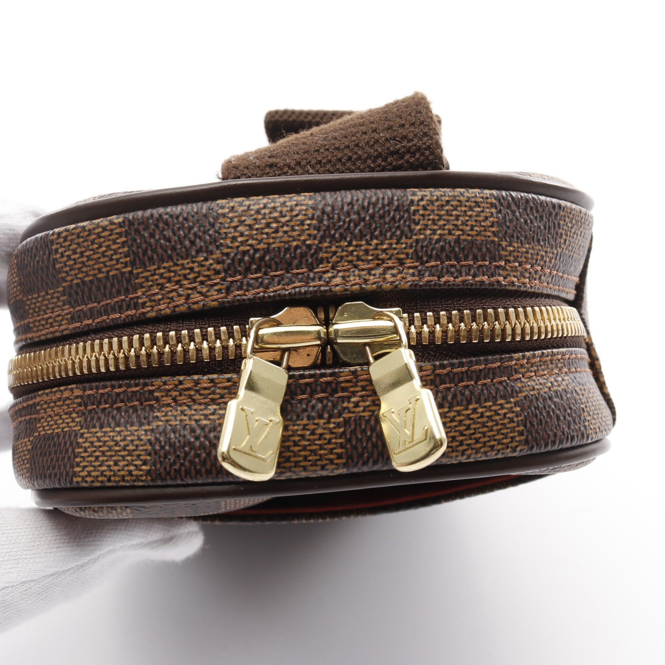 Louis Vuitton Louis Vuitton Pochette Ganju Damier Ebene Body Bag Waist Leather Brown Sp Order Product Size ONE SIZE - 6 Thumbnail