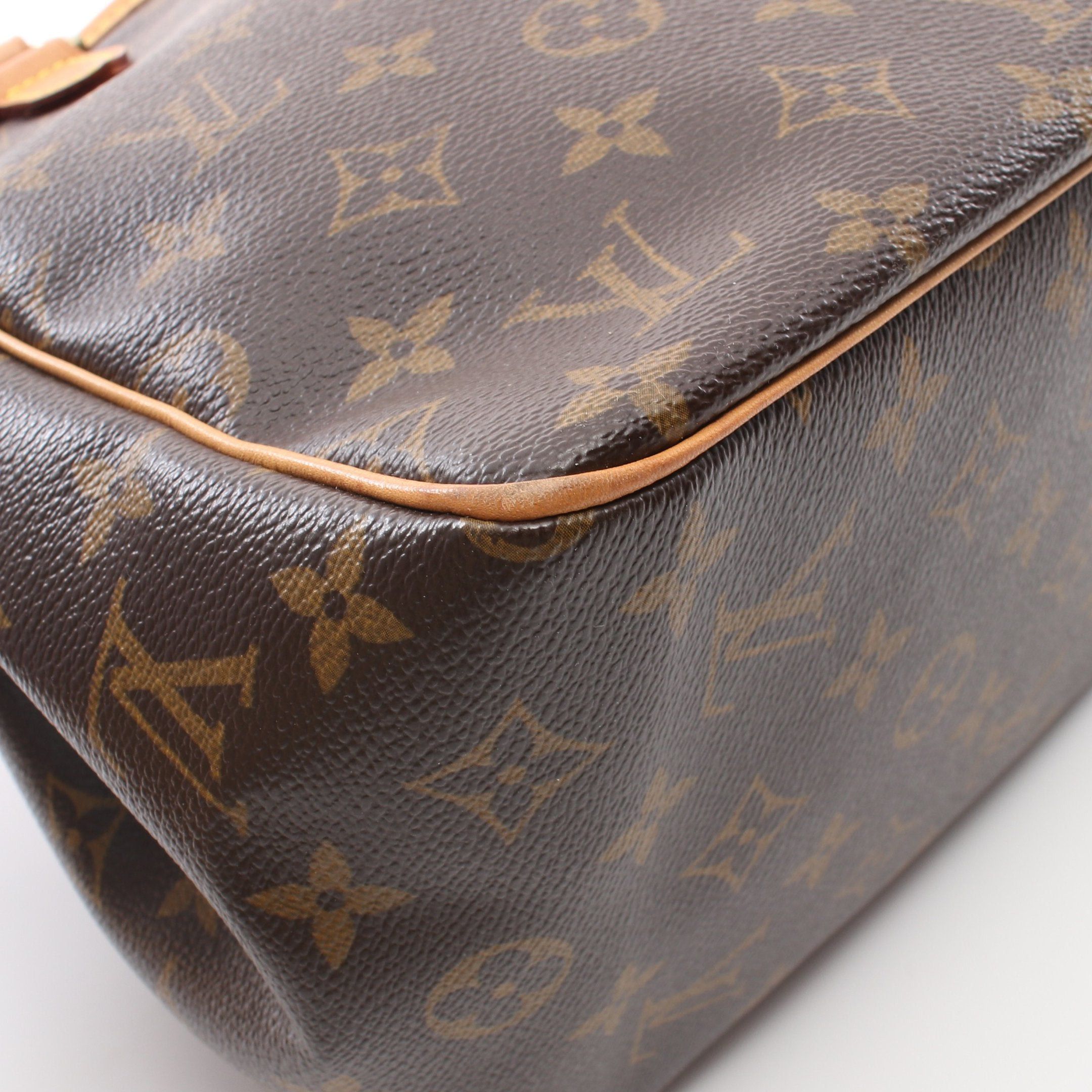 Louis Vuitton Louis Vuitton Batignolles Monogram Handbag Leather Brown Size ONE SIZE - 8 Thumbnail