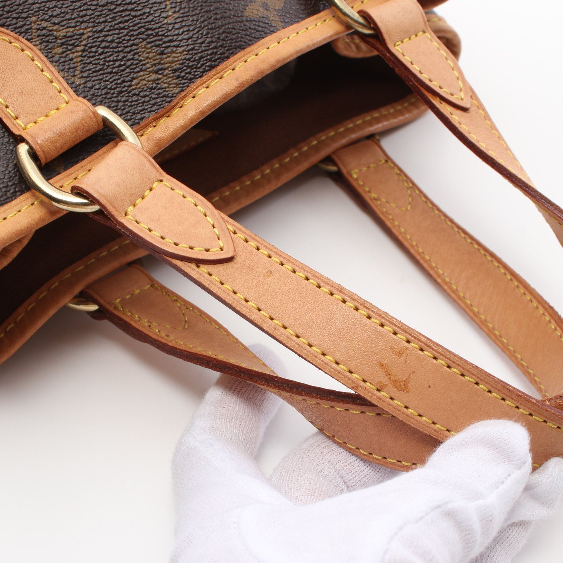Louis Vuitton Louis Vuitton Batignolles Monogram Handbag Leather Brown Size ONE SIZE - 6 Thumbnail