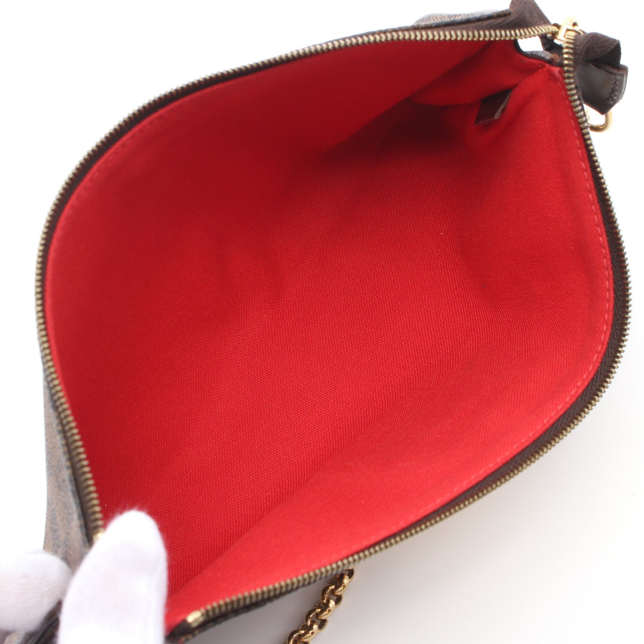 Louis Vuitton Louis Vuitton Sophie Damier Ebene Chain Handbag Leather Brown Size ONE SIZE - 3 Thumbnail