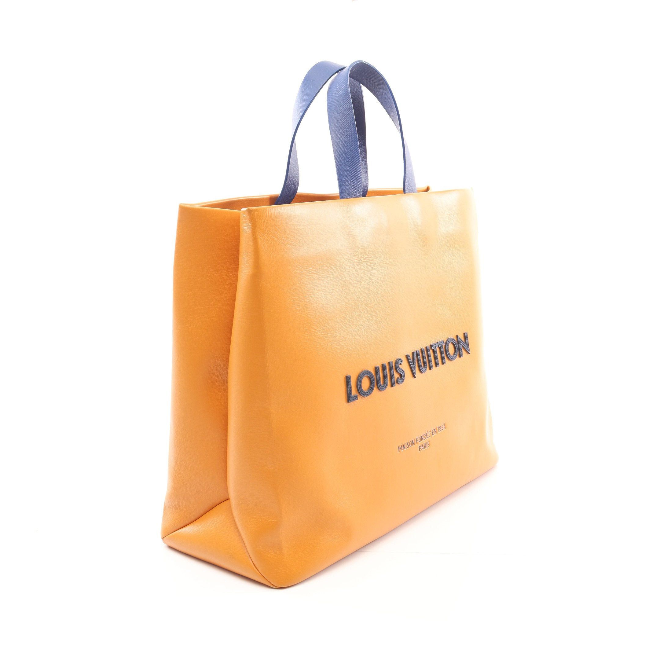 Louis Vuitton Louis Vuitton Shopper Tote Mm Saffron Handbag Bag Leather Orange Size ONE SIZE - 2 Thumbnail