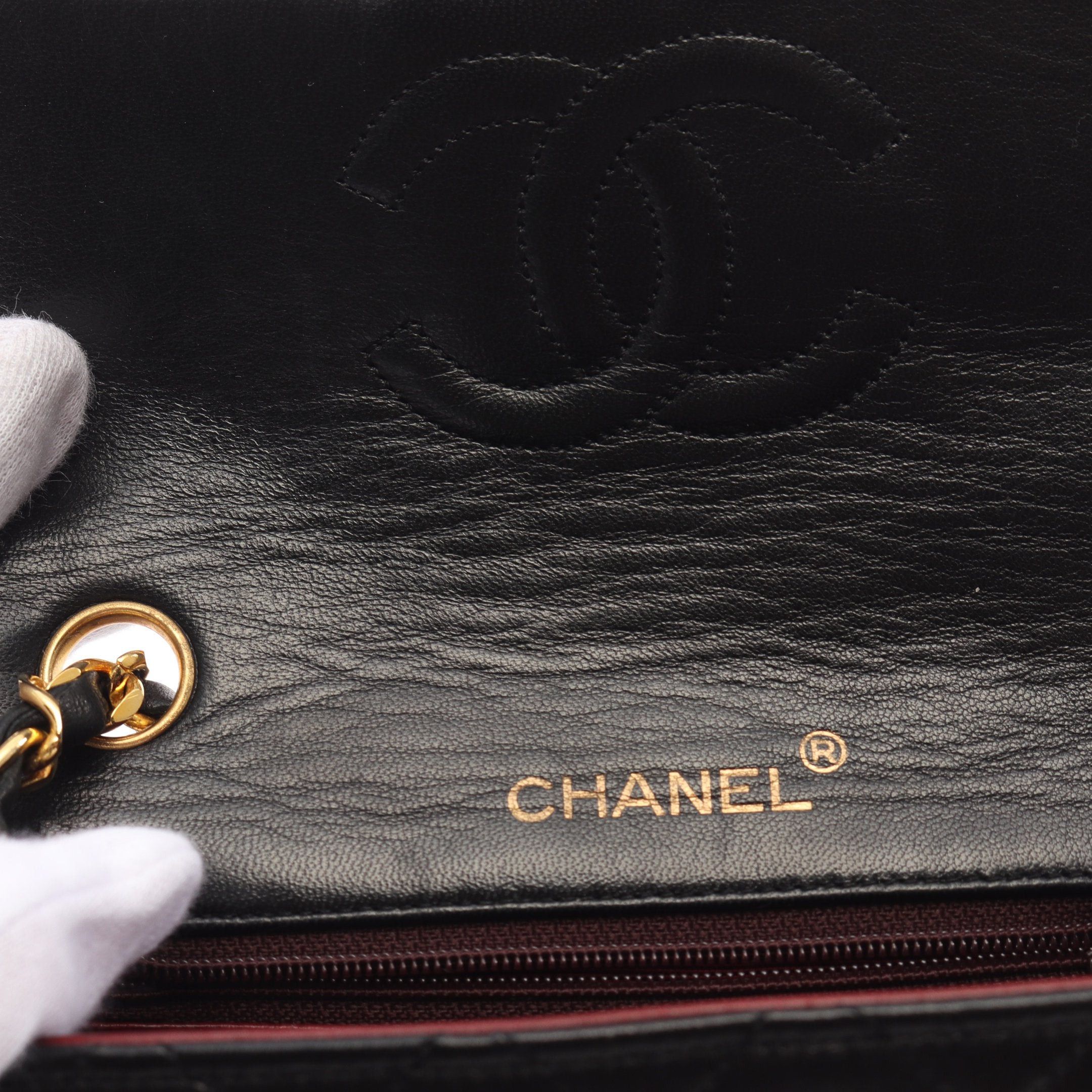 Chanel Chanel Matelasse Chain Shoulder Bag Lambskin Black Gold Hardware Size ONE SIZE - 11 Thumbnail