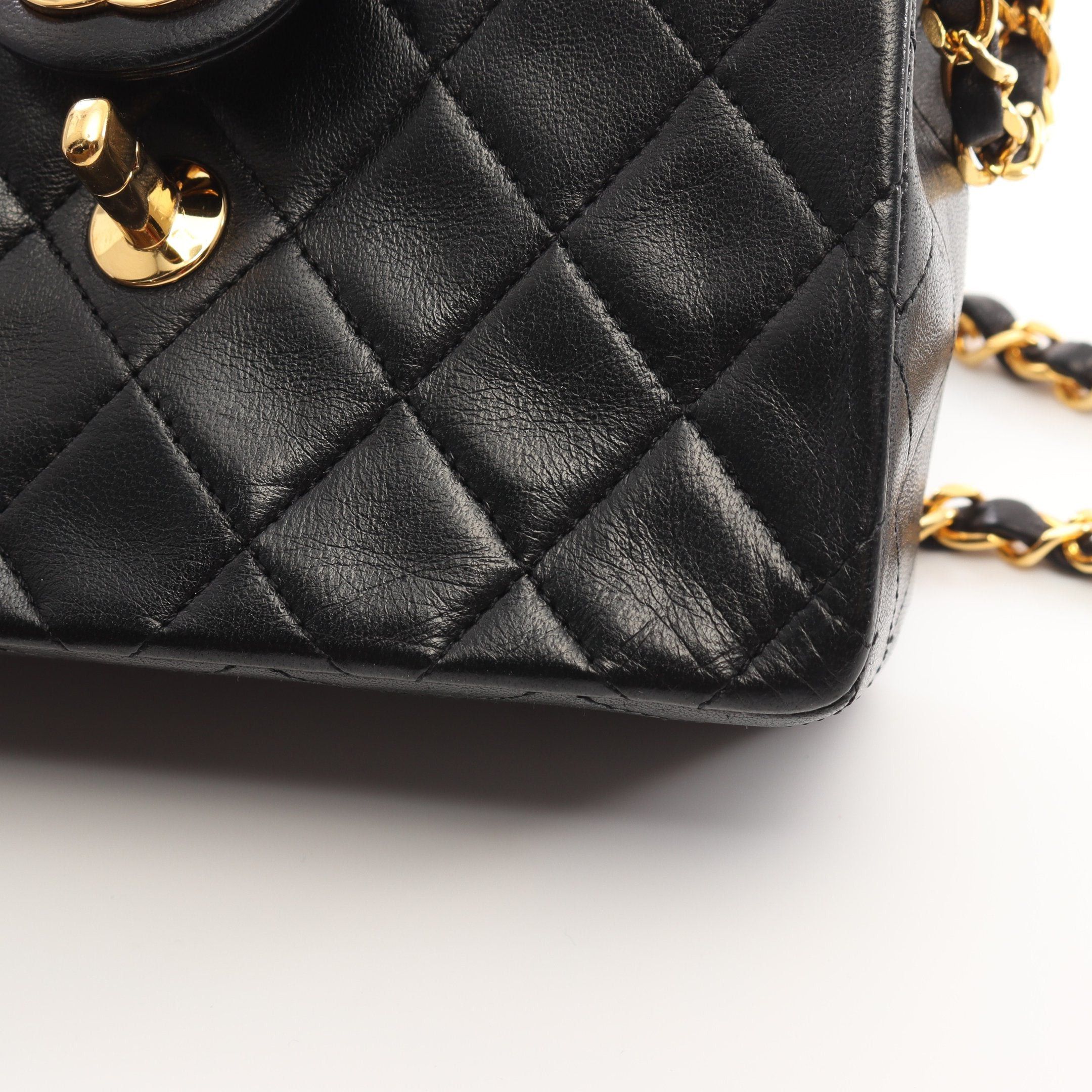 Chanel Chanel Matelasse Chain Shoulder Bag Lambskin Black Gold Hardware Size ONE SIZE - 9 Thumbnail