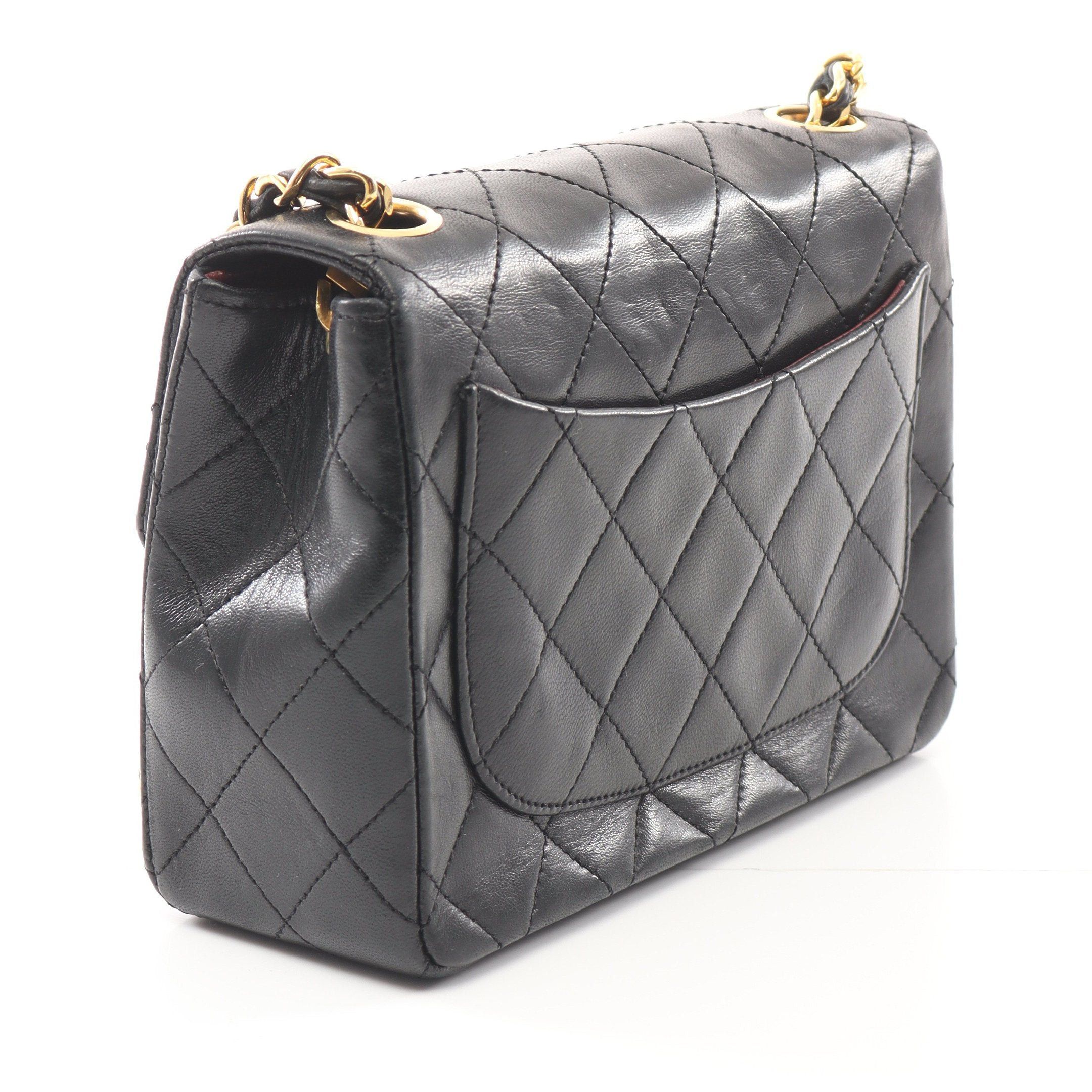 Chanel Chanel Matelasse Chain Shoulder Bag Lambskin Black Gold Hardware Size ONE SIZE - 2 Thumbnail