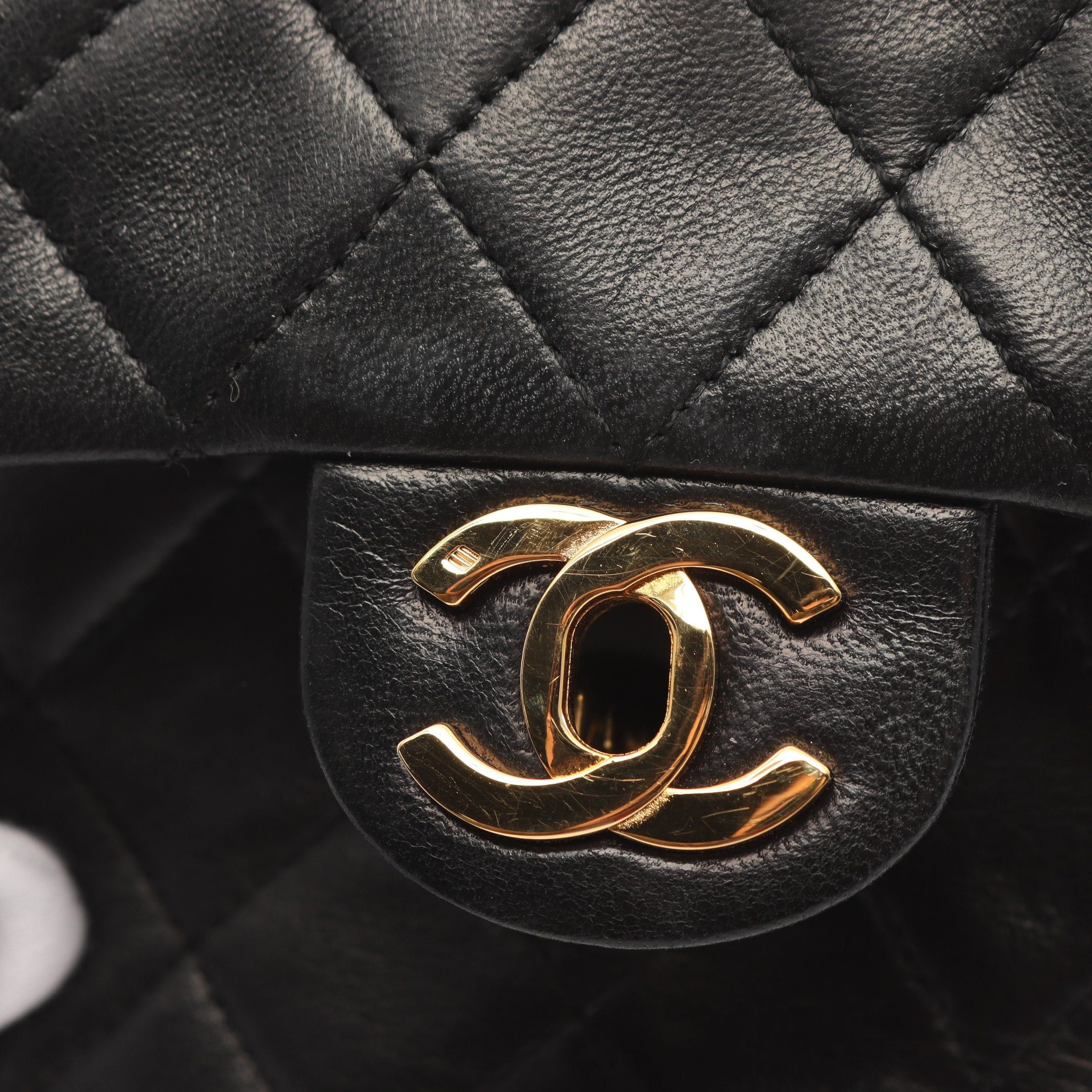 Chanel Chanel Matelasse Chain Shoulder Bag Lambskin Black Gold Hardware Size ONE SIZE - 10 Thumbnail
