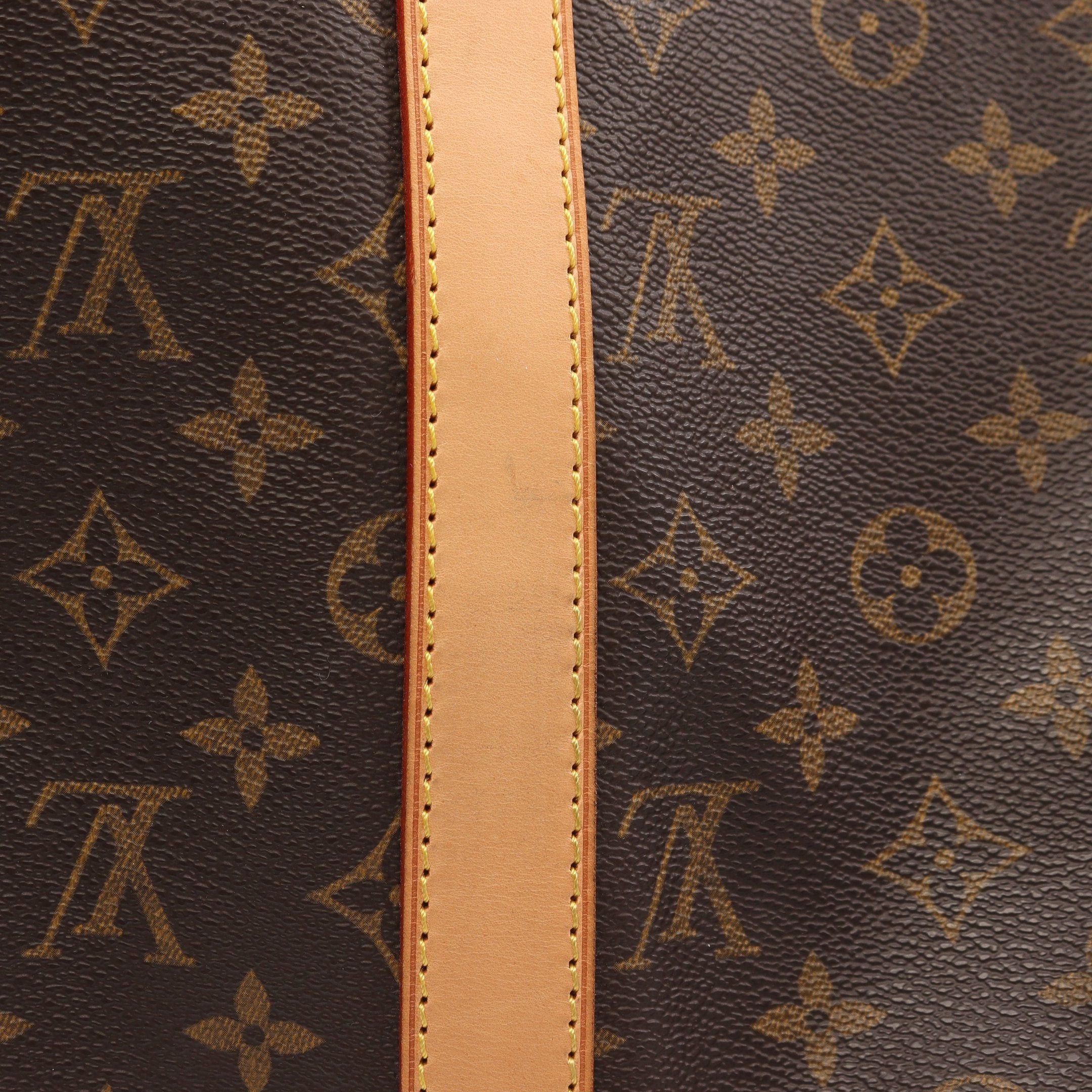 Louis Vuitton Louis Vuitton Keepall 50 Monogram Boston Bag Leather Brown Size ONE SIZE - 11 Thumbnail