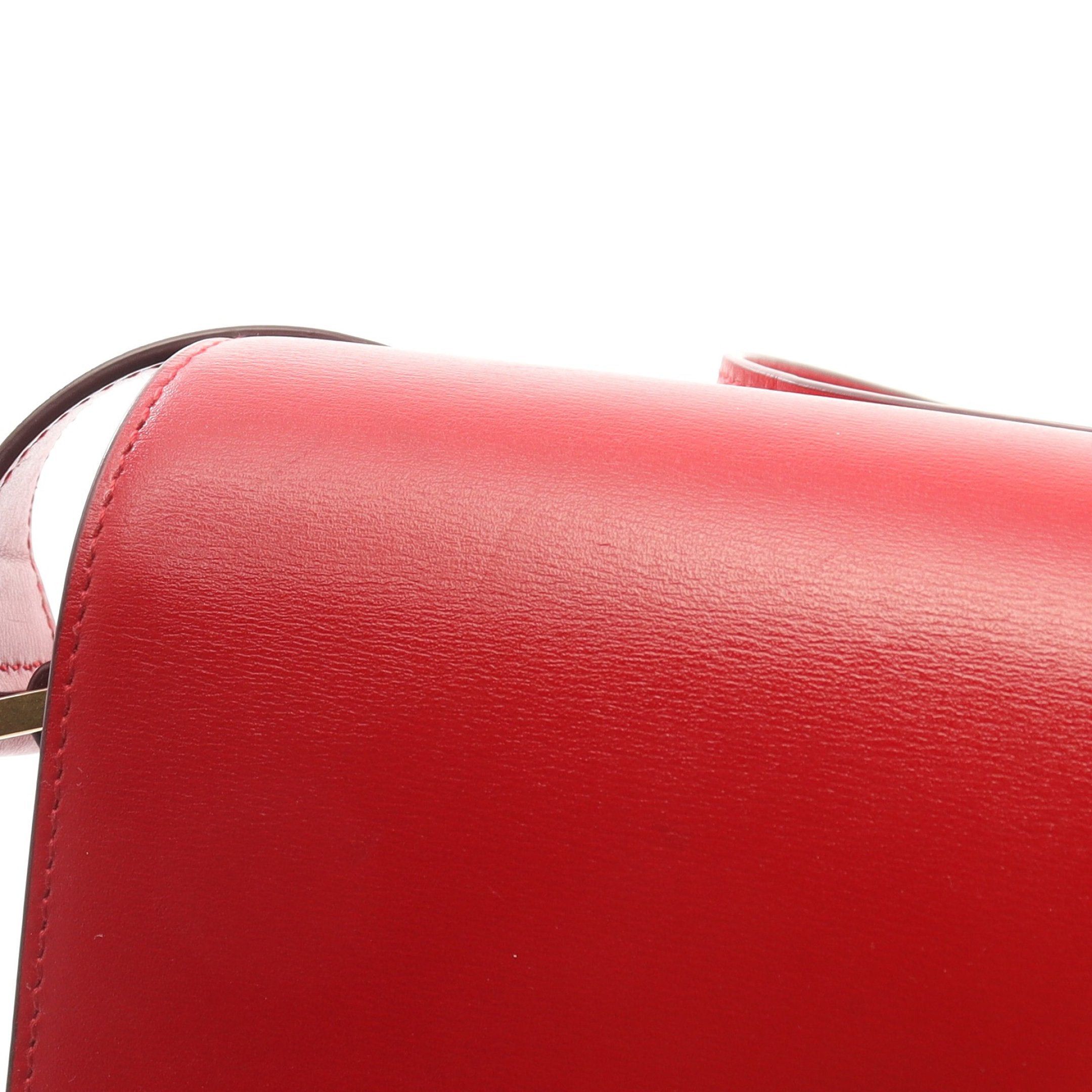 Yves Saint Laurent Yves Saint Laurent Le 61 Shoulder Bag Leather Red Size ONE SIZE - 6 Thumbnail