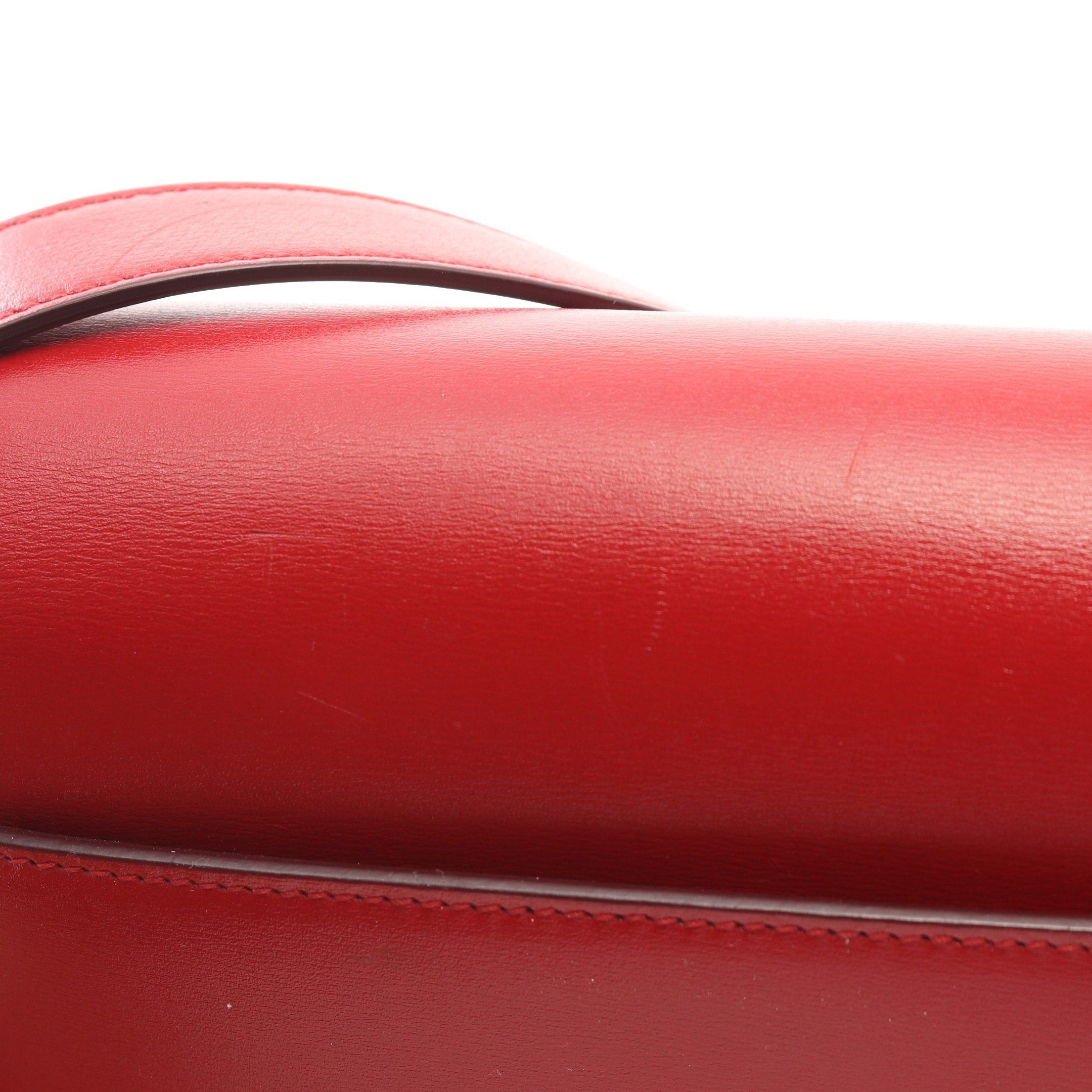 Yves Saint Laurent Yves Saint Laurent Le 61 Shoulder Bag Leather Red Size ONE SIZE - 7 Thumbnail