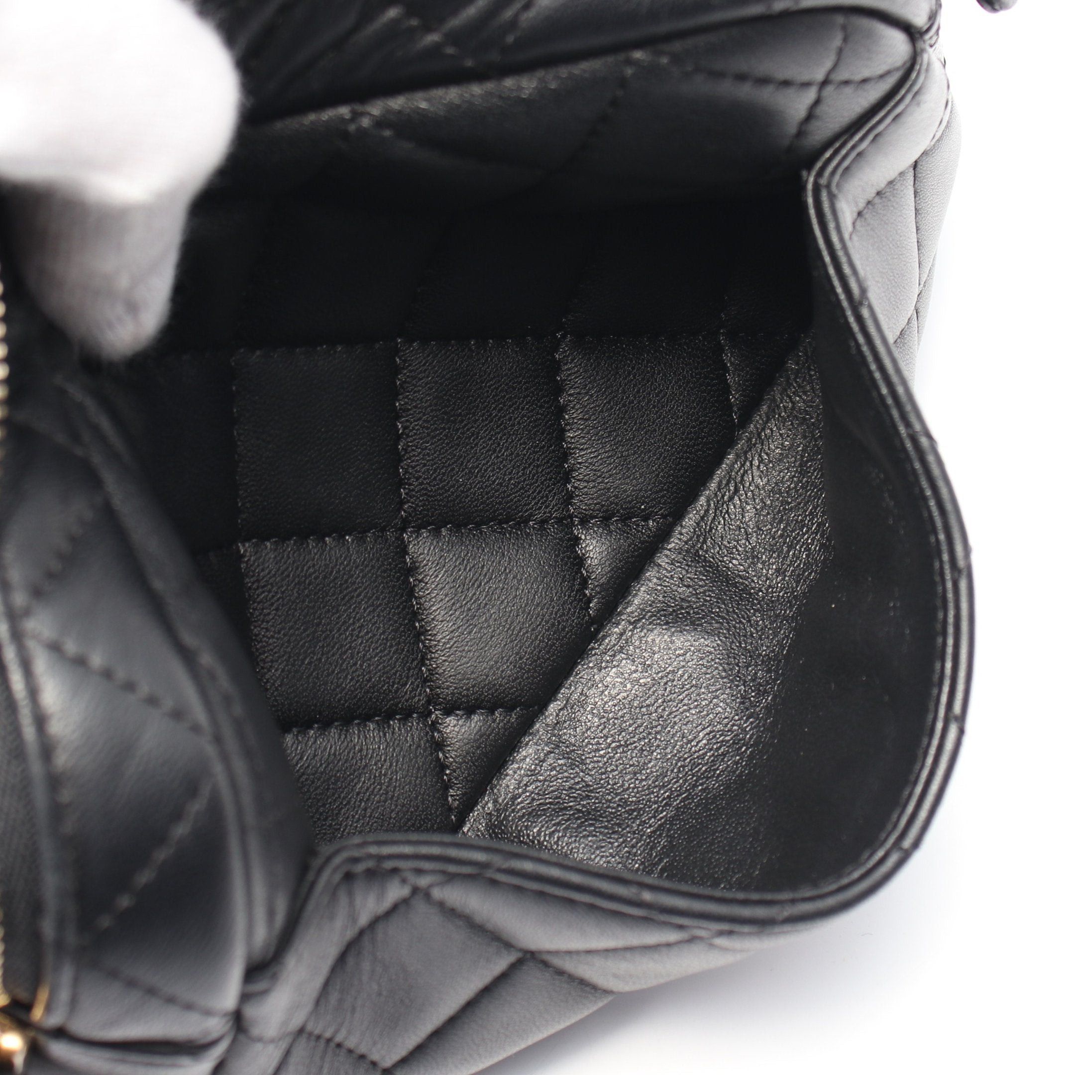 Chanel Chanel Matelasse Camera Bag Chain Shoulder Lambskin Black Gold Hardware Size ONE SIZE - 6 Thumbnail