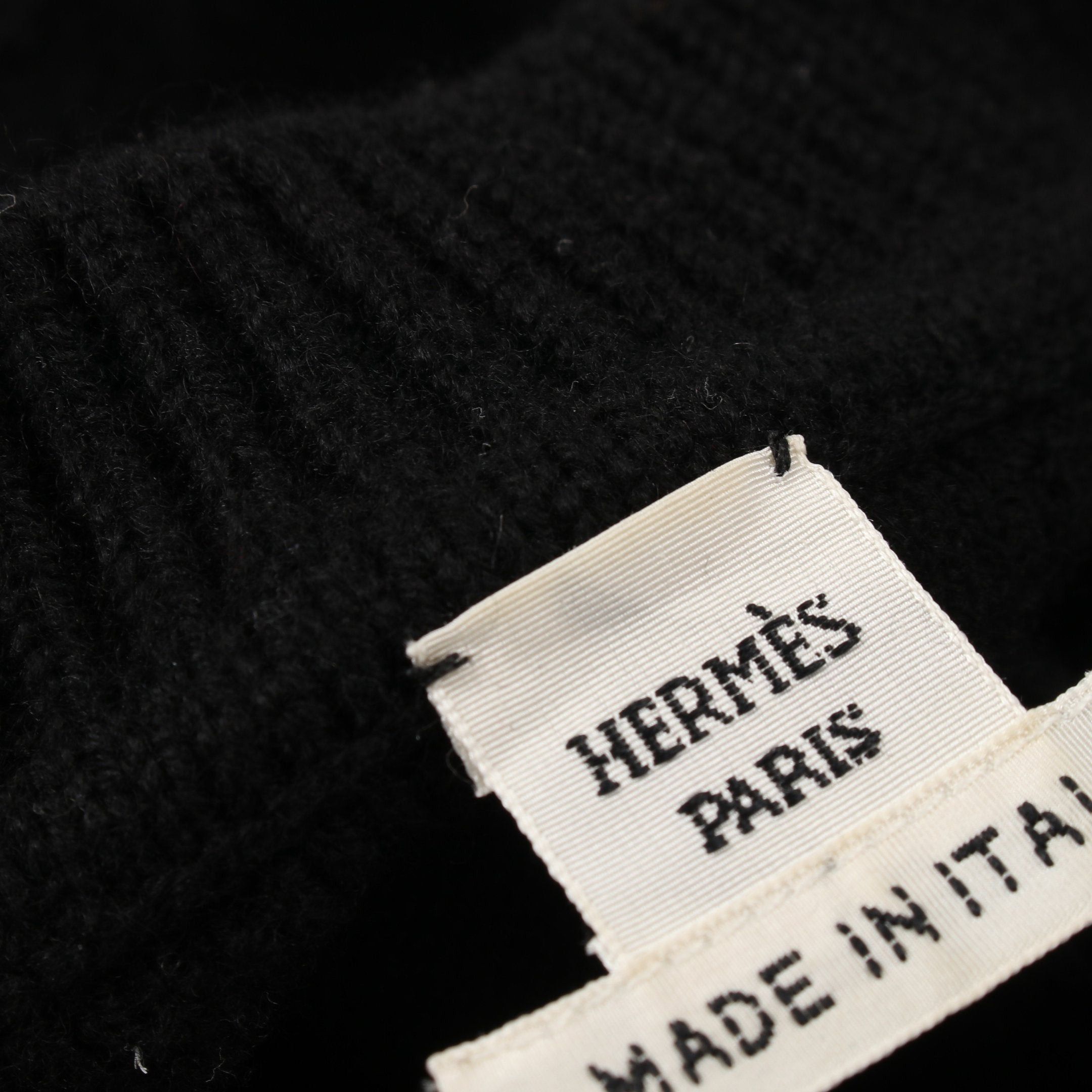 Hermes Hermes Knit Dress V-Neck Wool Cashmere Black Size ONE SIZE - 5 Thumbnail