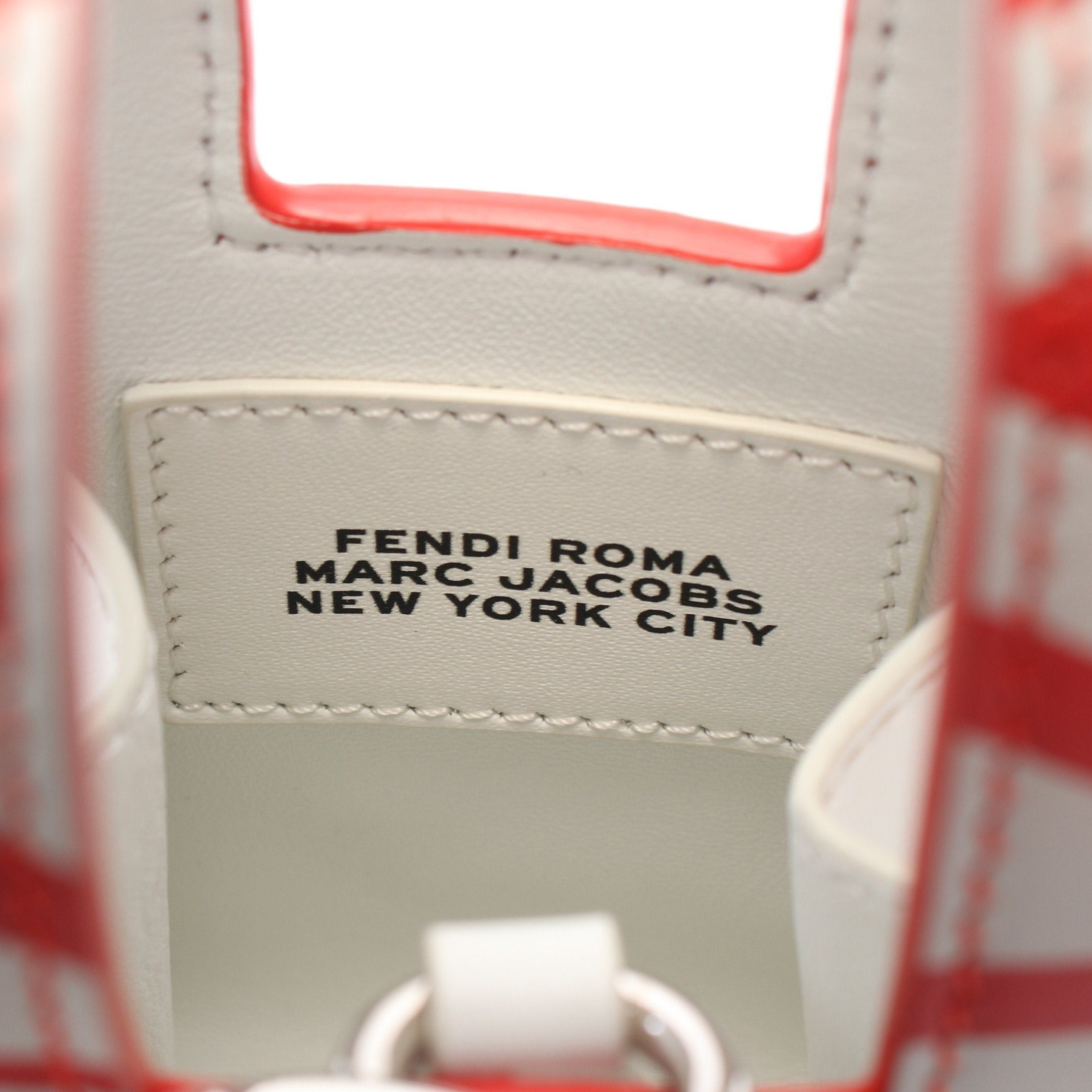 Fendi Fendi Fendi * Marc Jacobs Mini Bustina Bunny Handbag Leather Red Off White Size ONE SIZE - 4 Thumbnail