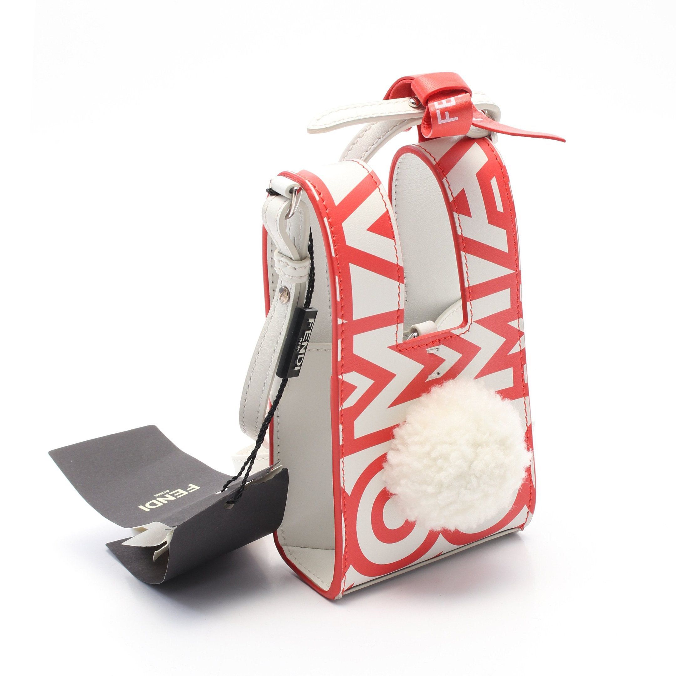 Fendi Fendi Fendi * Marc Jacobs Mini Bustina Bunny Handbag Leather Red Off White Size ONE SIZE - 2 Thumbnail