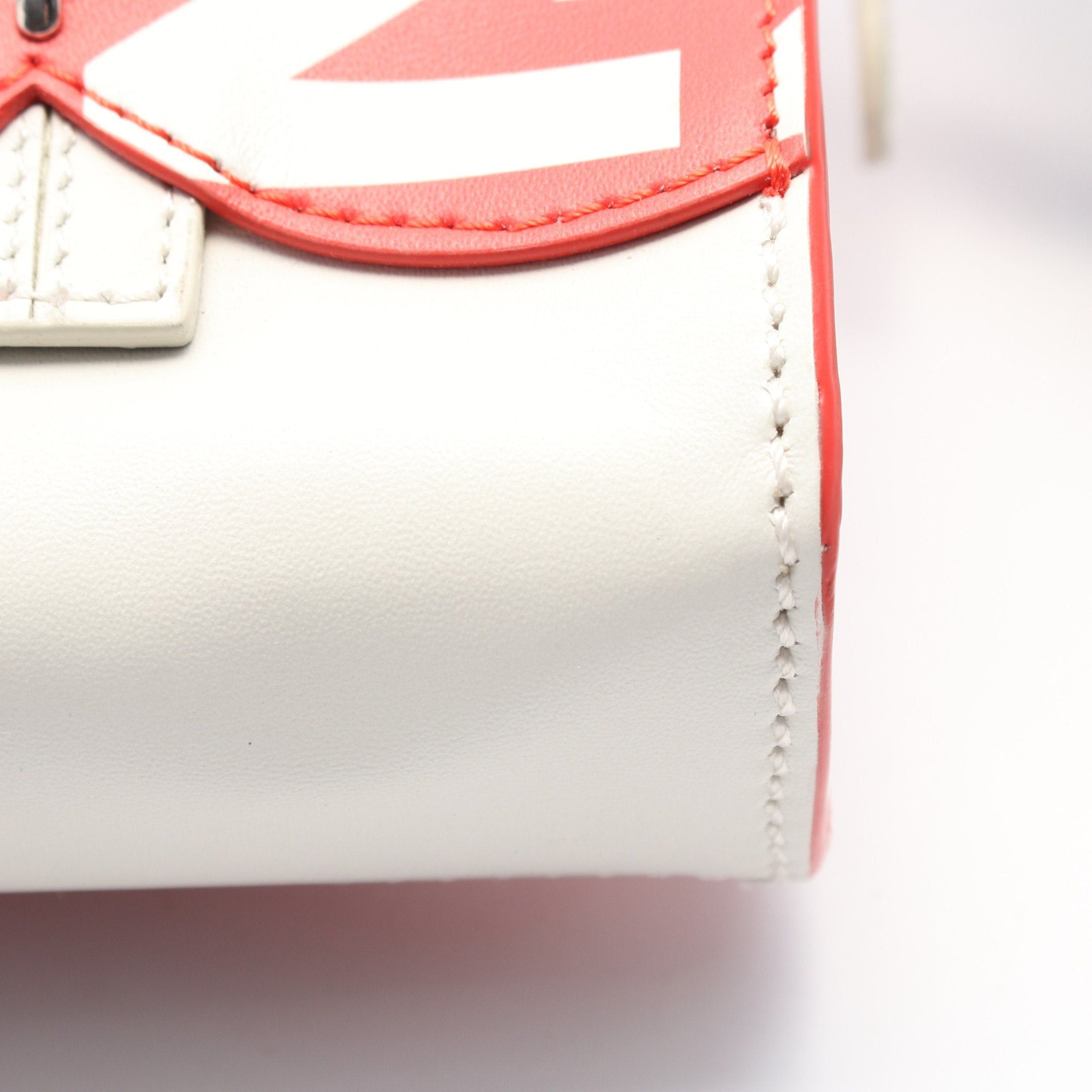Fendi Fendi Fendi * Marc Jacobs Mini Bustina Bunny Handbag Leather Red Off White Size ONE SIZE - 7 Thumbnail
