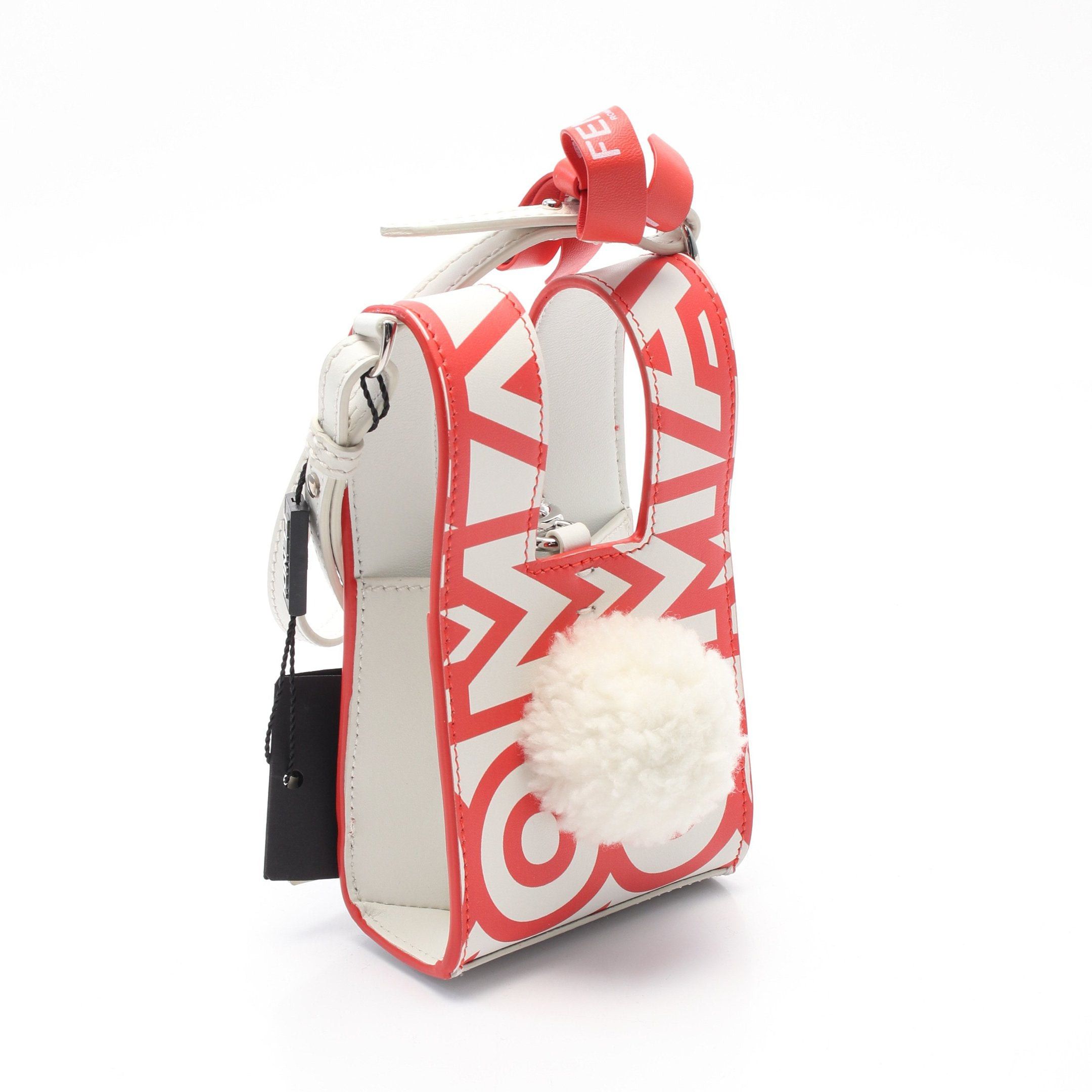 Fendi Fendi Fendi * Marc Jacobs Mini Bustina Bunny Handbag Leather Red Off White Size ONE SIZE - 2 Thumbnail