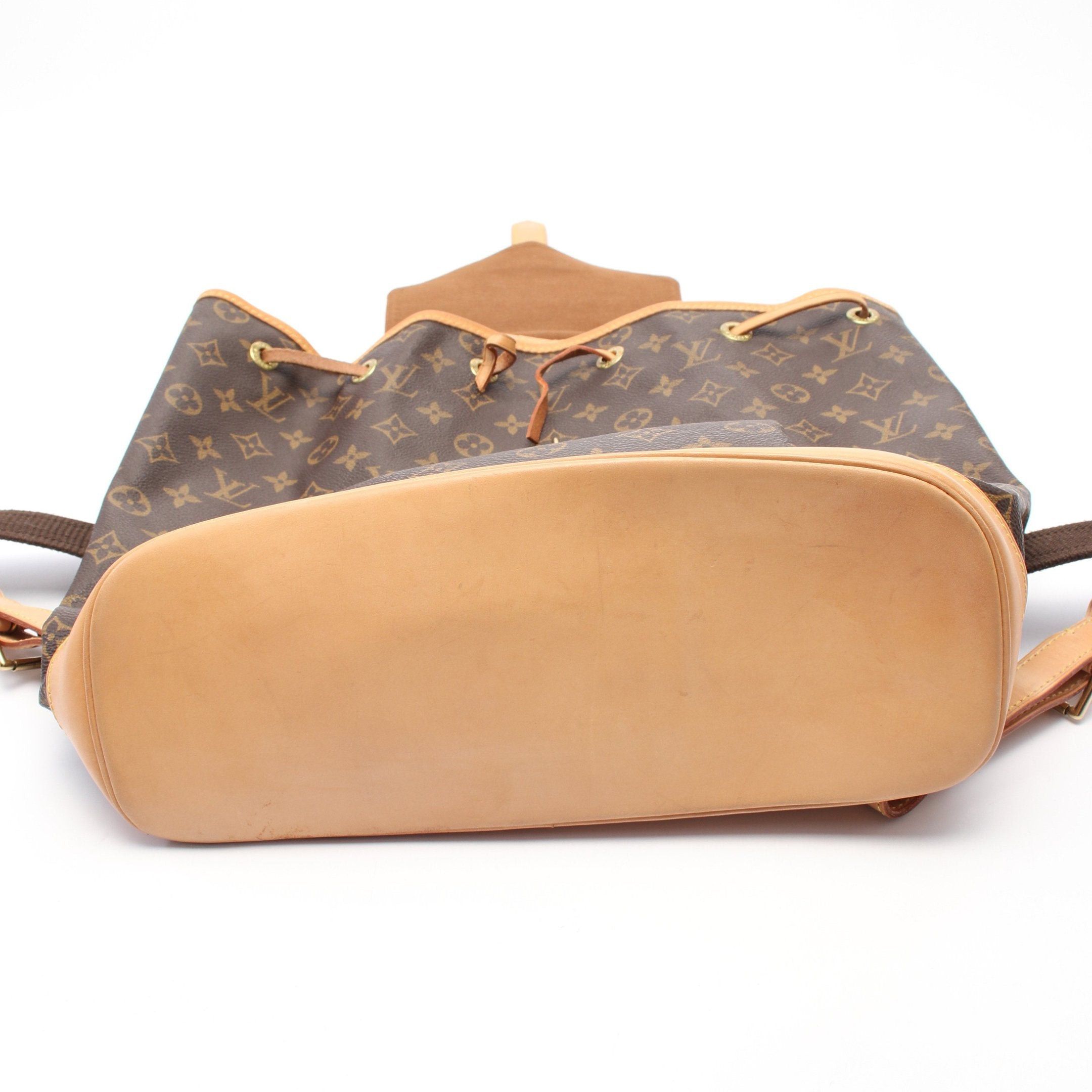 Louis Vuitton Louis Vuitton Montsouris Gm Monogram Backpack Rucksack Leather Brown Size ONE SIZE - 6 Thumbnail