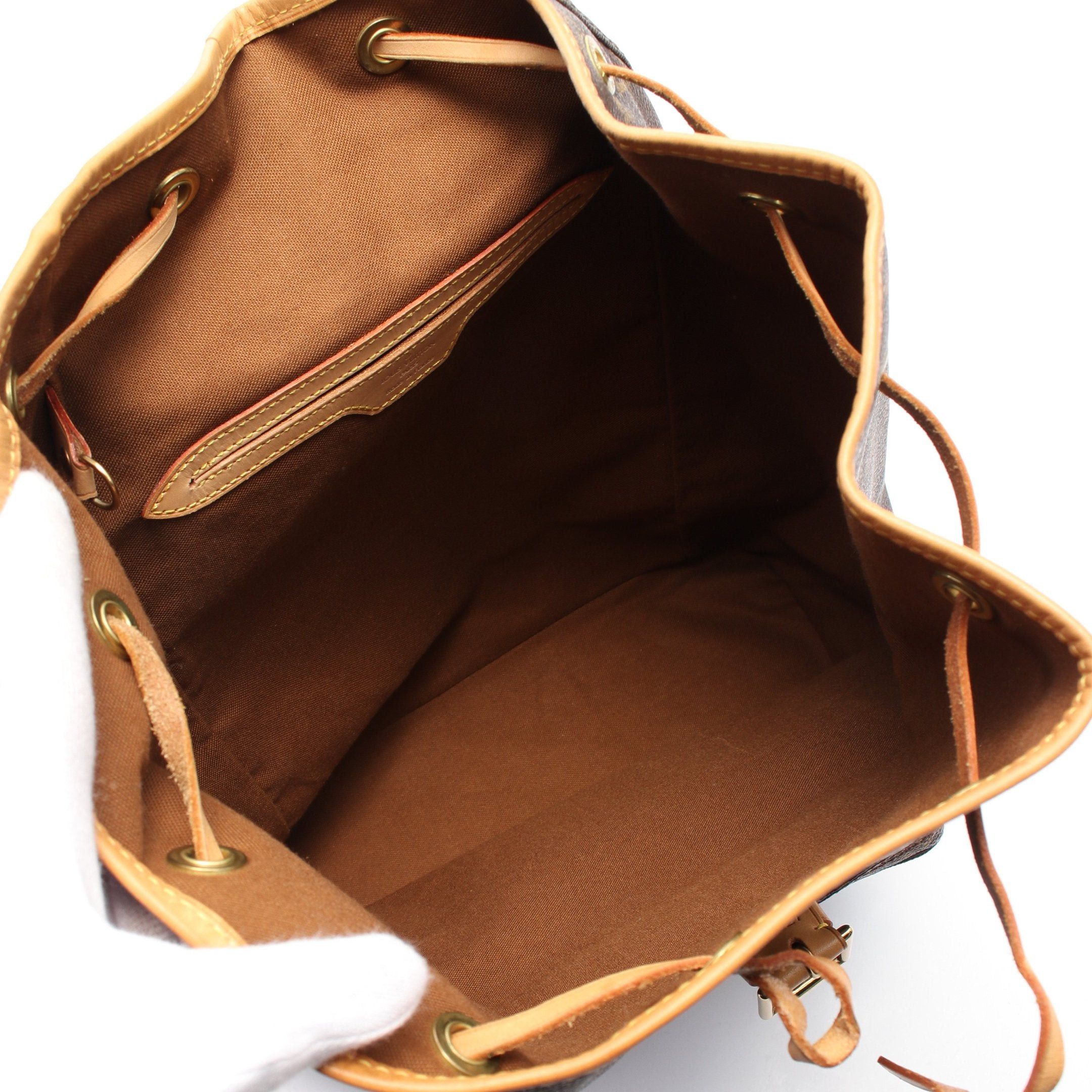 Louis Vuitton Louis Vuitton Montsouris Gm Monogram Backpack Rucksack Leather Brown Size ONE SIZE - 3 Thumbnail