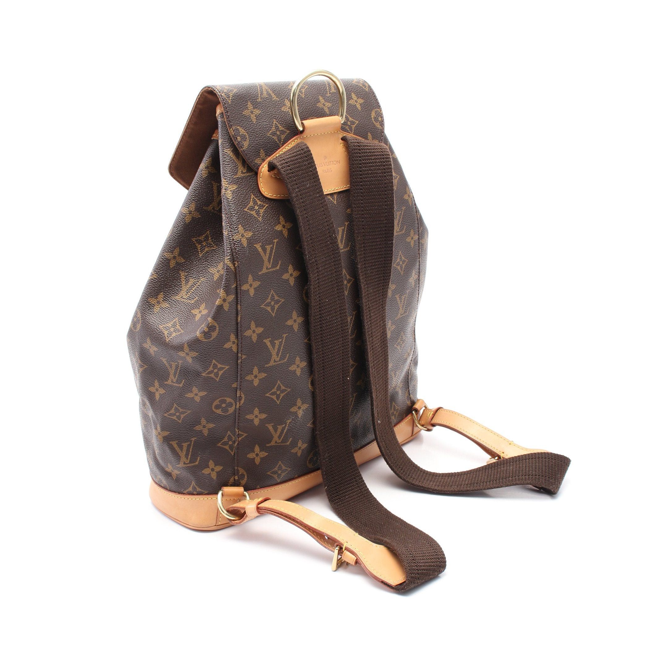 Louis Vuitton Louis Vuitton Montsouris Gm Monogram Backpack Rucksack Leather Brown Size ONE SIZE - 2 Thumbnail