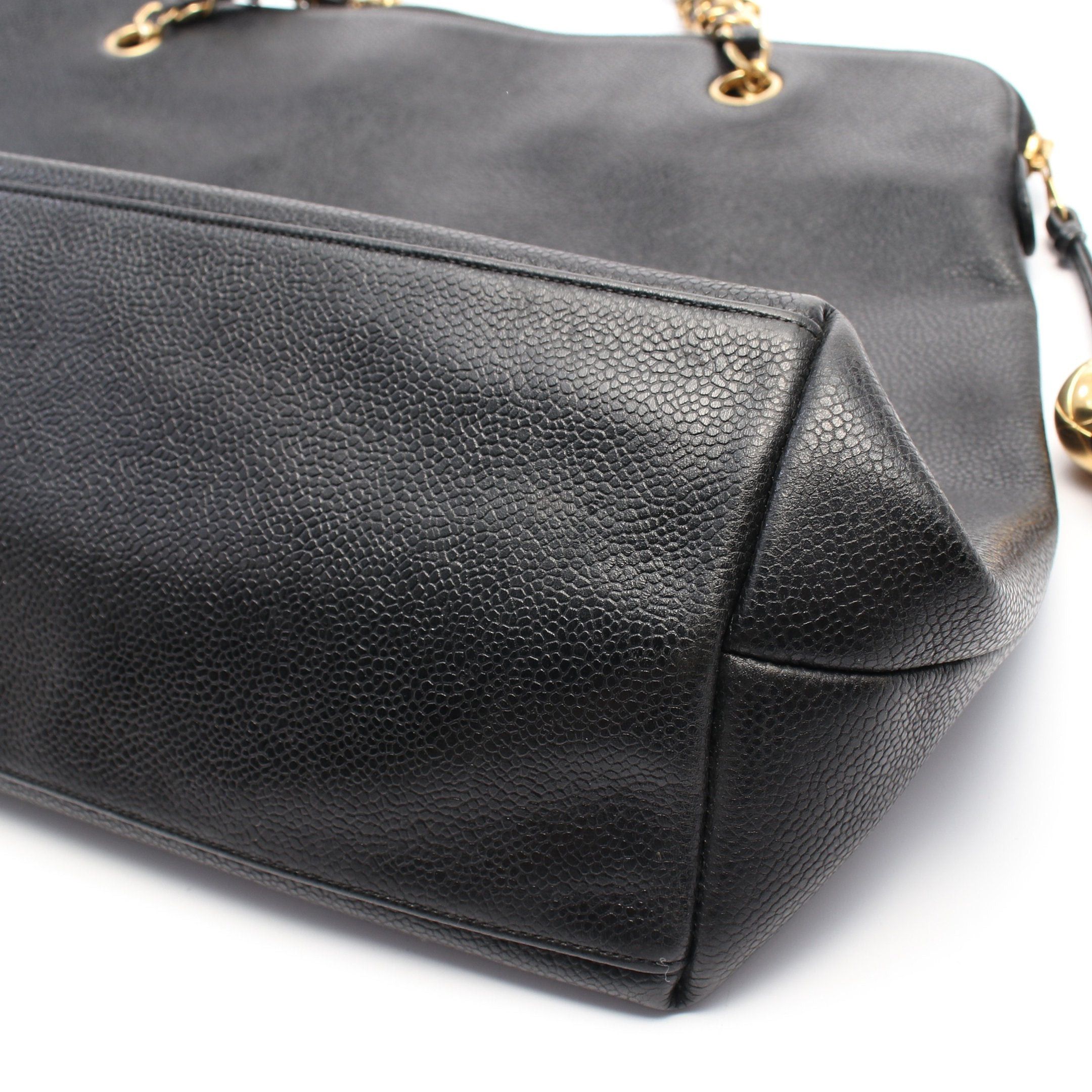 Chanel Chanel Big Coco Mark Chain Shoulder Bag Caviar Skin Black Gold Hardware Size ONE SIZE - 8 Thumbnail