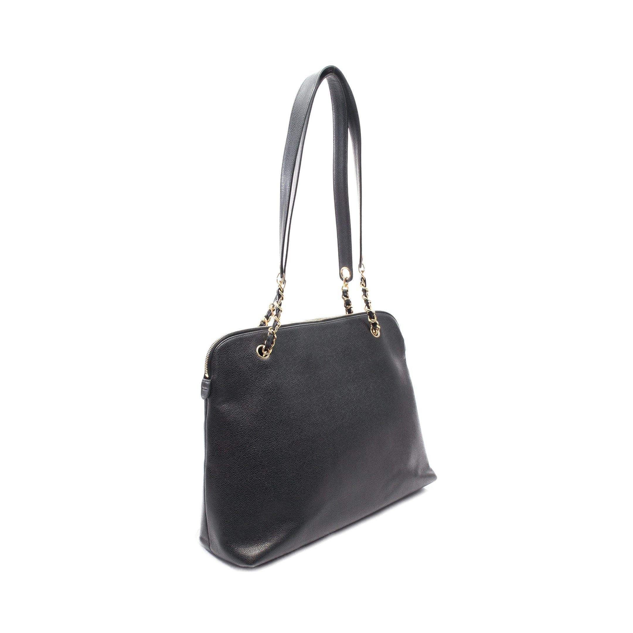 Chanel Chanel Big Coco Mark Chain Shoulder Bag Caviar Skin Black Gold Hardware Size ONE SIZE - 2 Thumbnail
